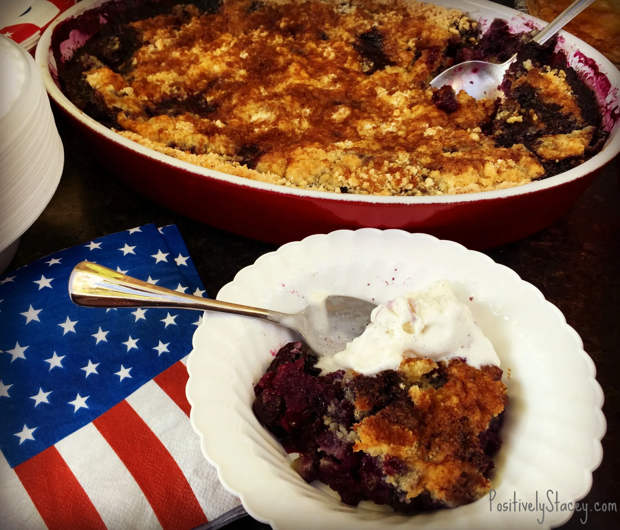 Super Fast Blueberry Cobbler