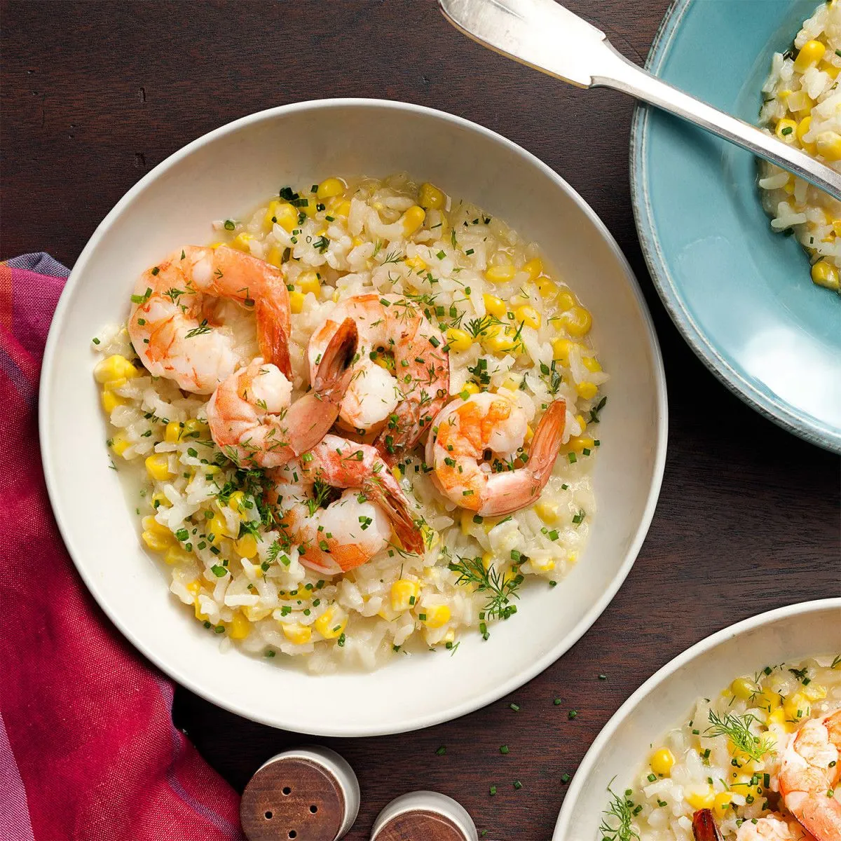 Sweet Corn Risotto with Cajun Shrimp