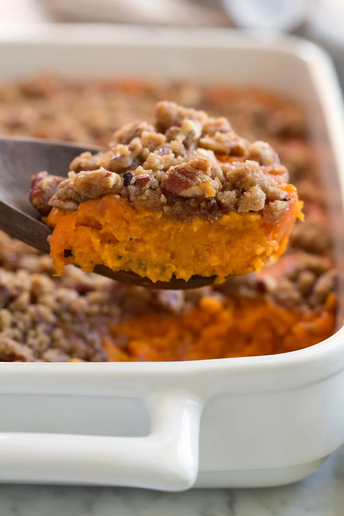 Sweet Potato Casserole Pecan Crumble