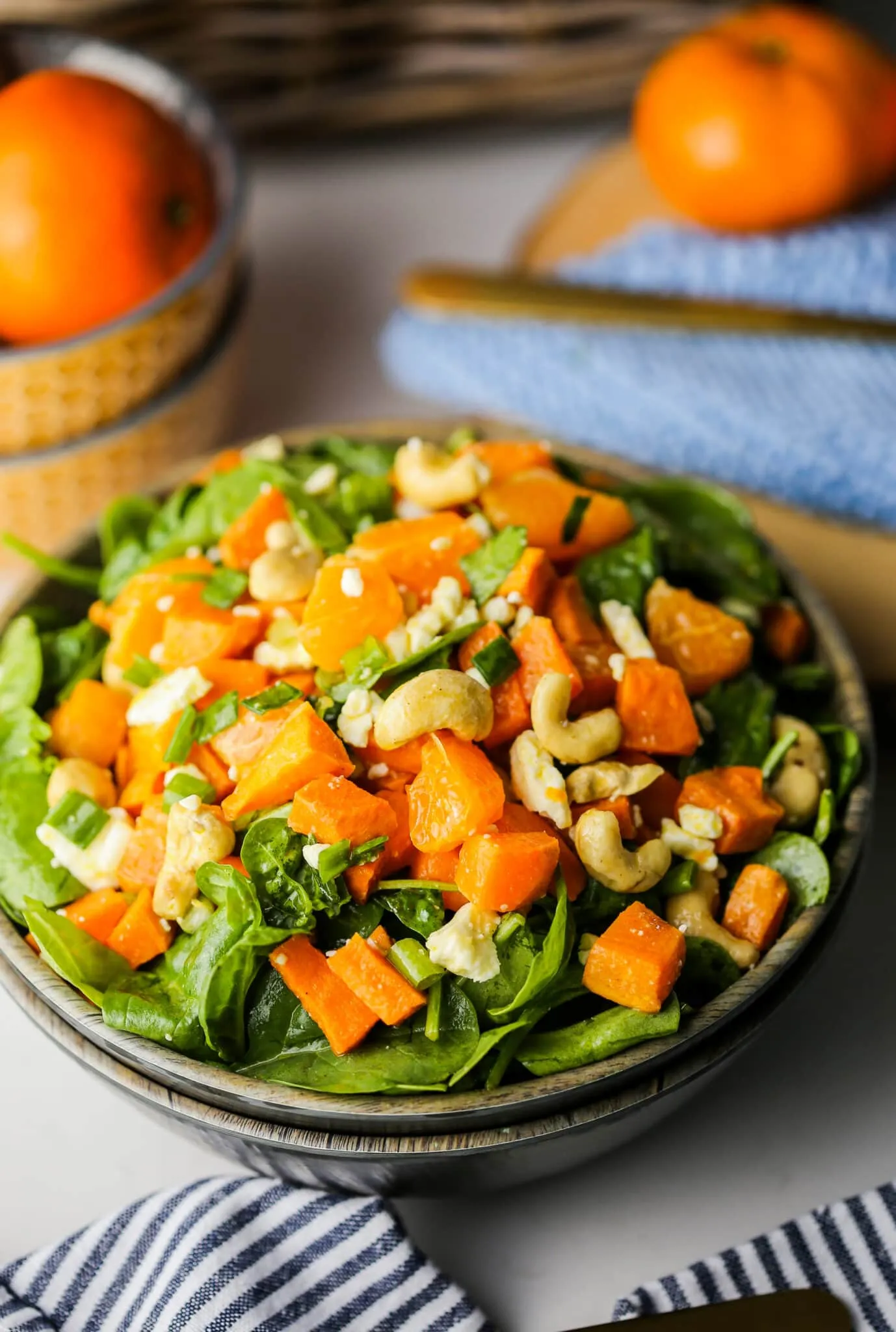 Sweet Potato Spinach Salad Vegan
