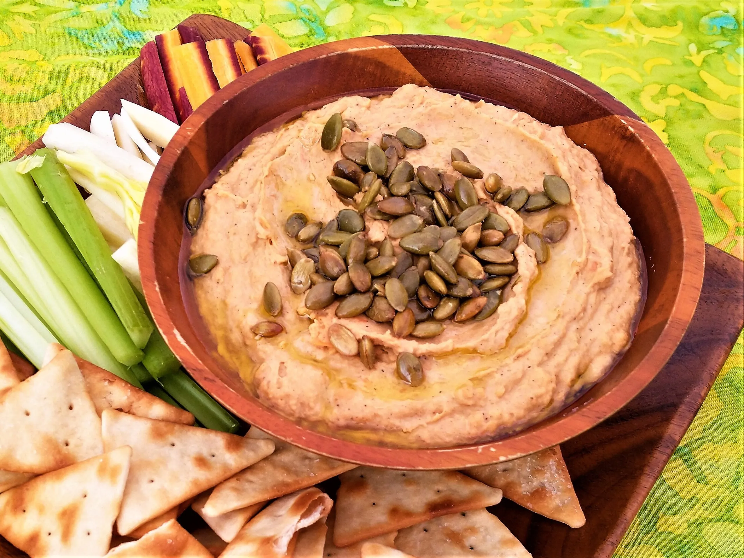 Sweet Potato with Techina and Hummus