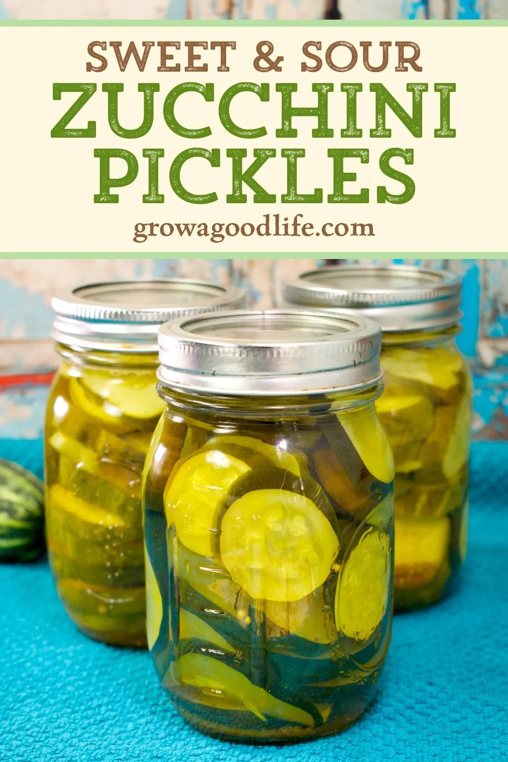 Sweet Sour Zucchini Pickles