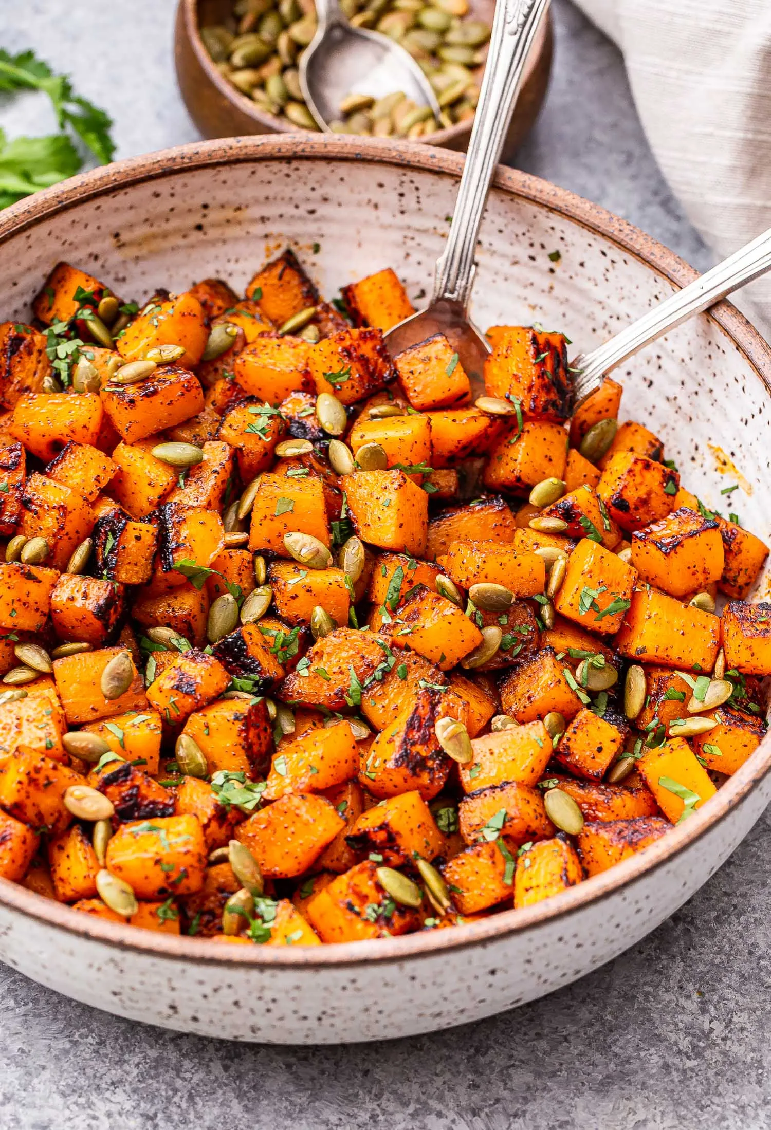 Sweet Spicy Roasted Butternut Squash