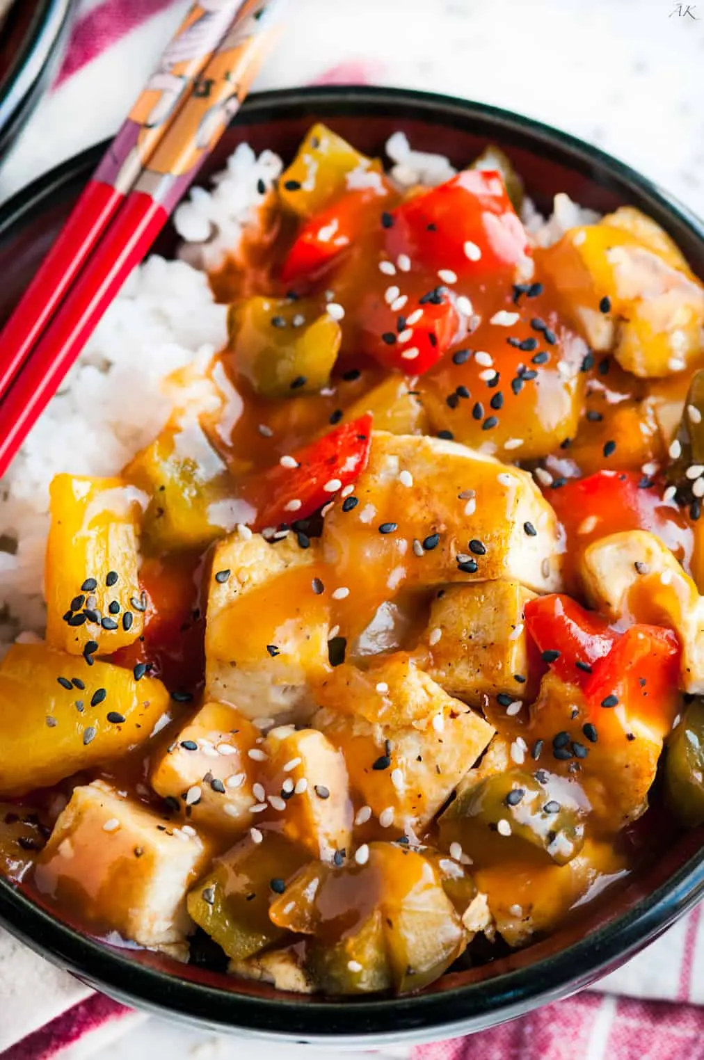 Sweet and Salty Tofu Rice Bowl