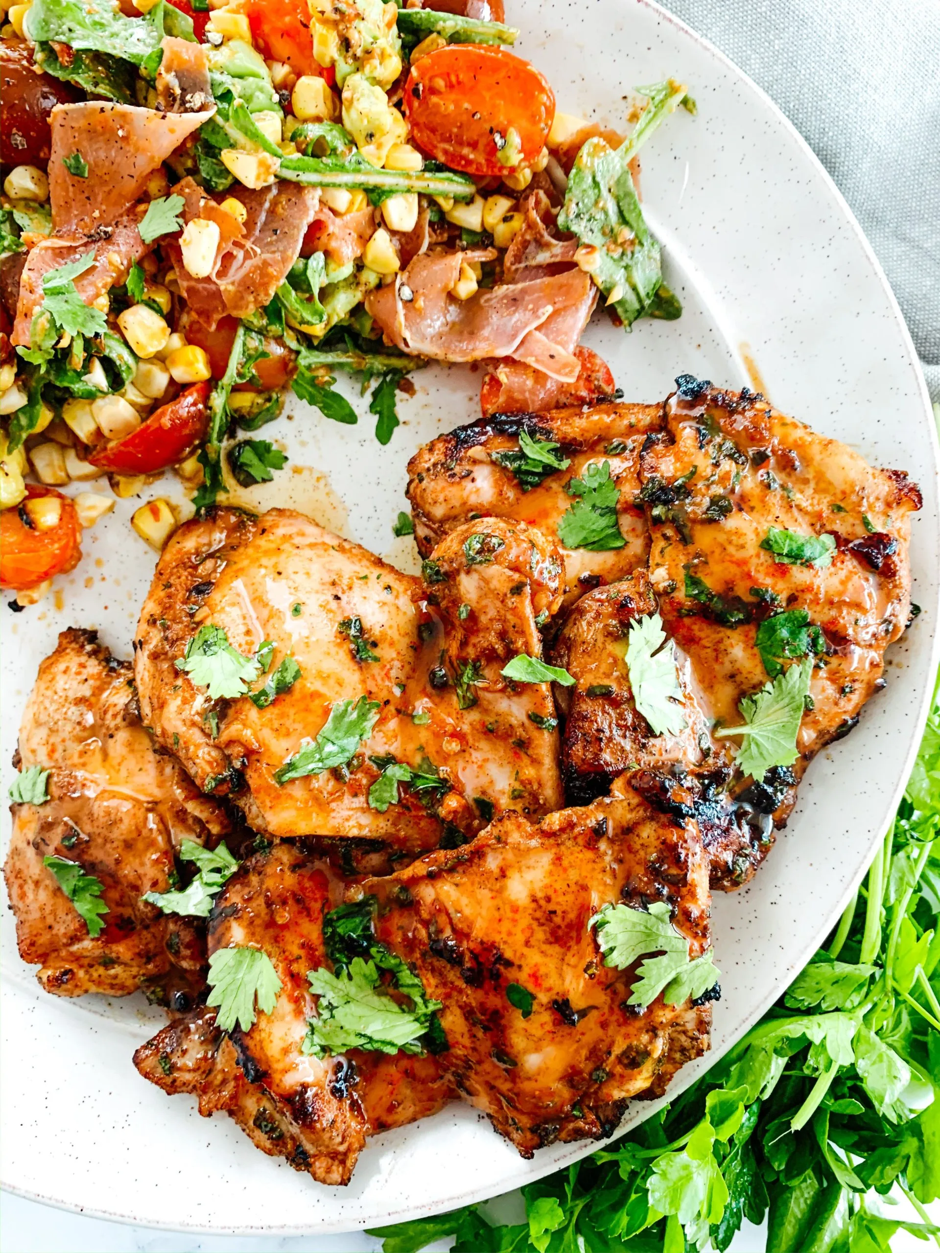Sweet n Spicy Grilled Chicken Thighs