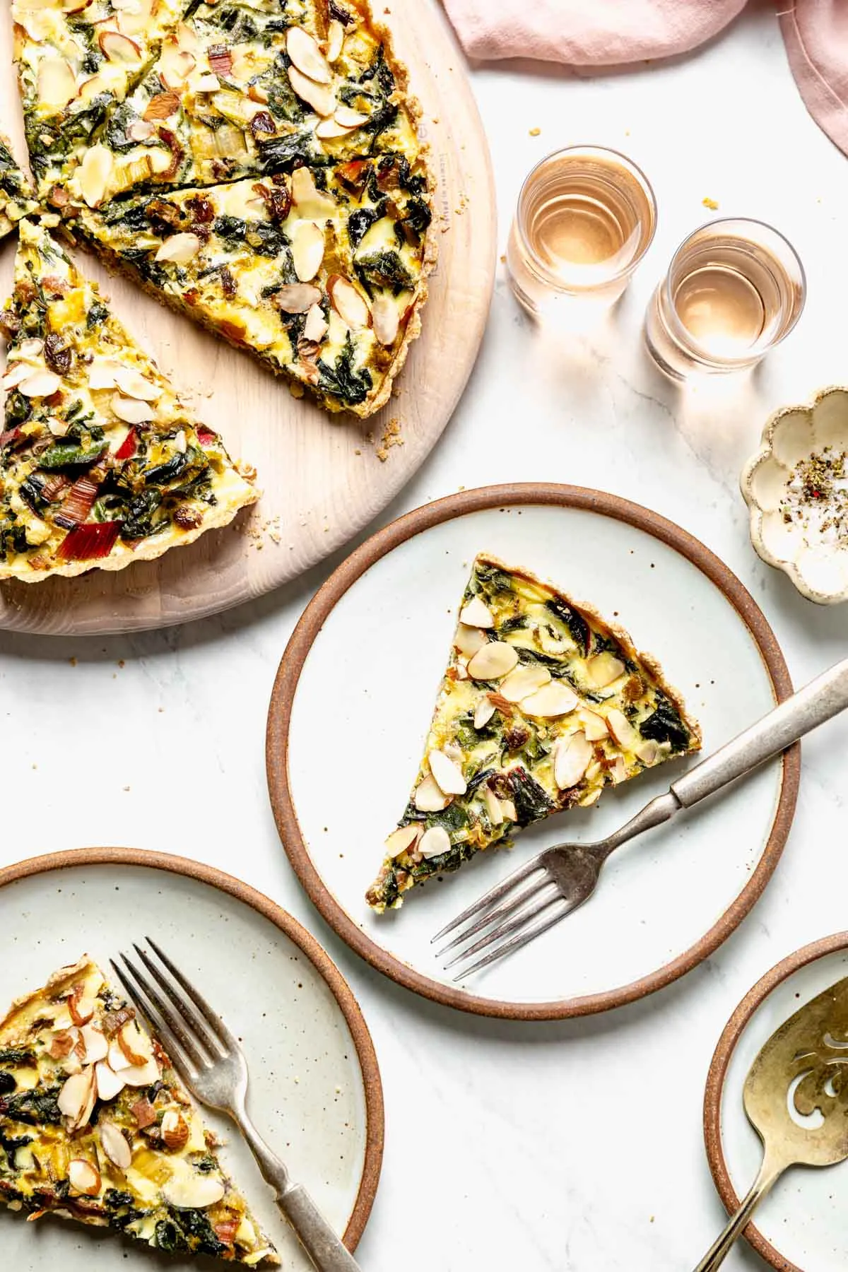 Swiss Chard Tart with Chevre and Leeks