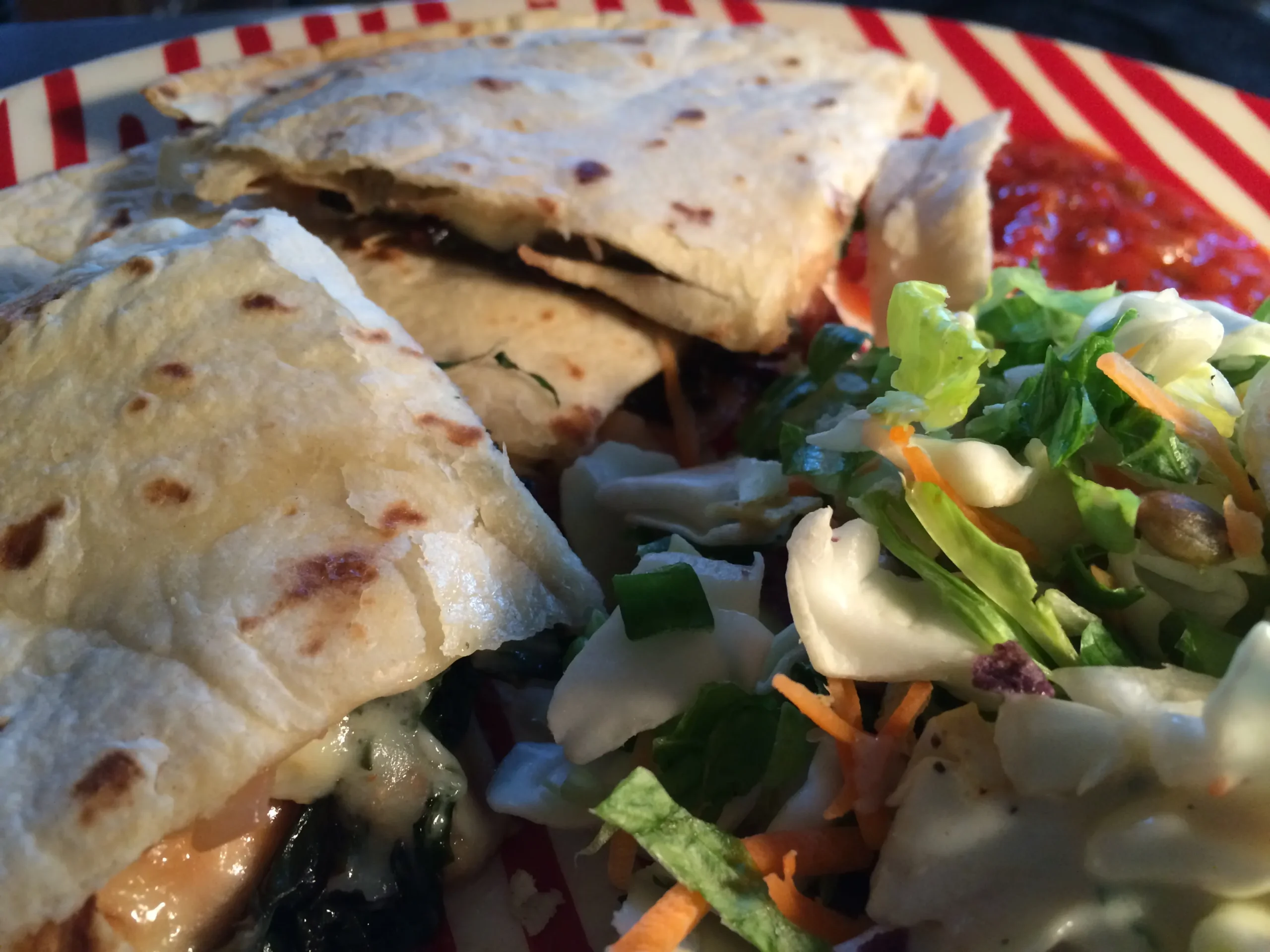 Swiss Chard and Bacon Quesadilla