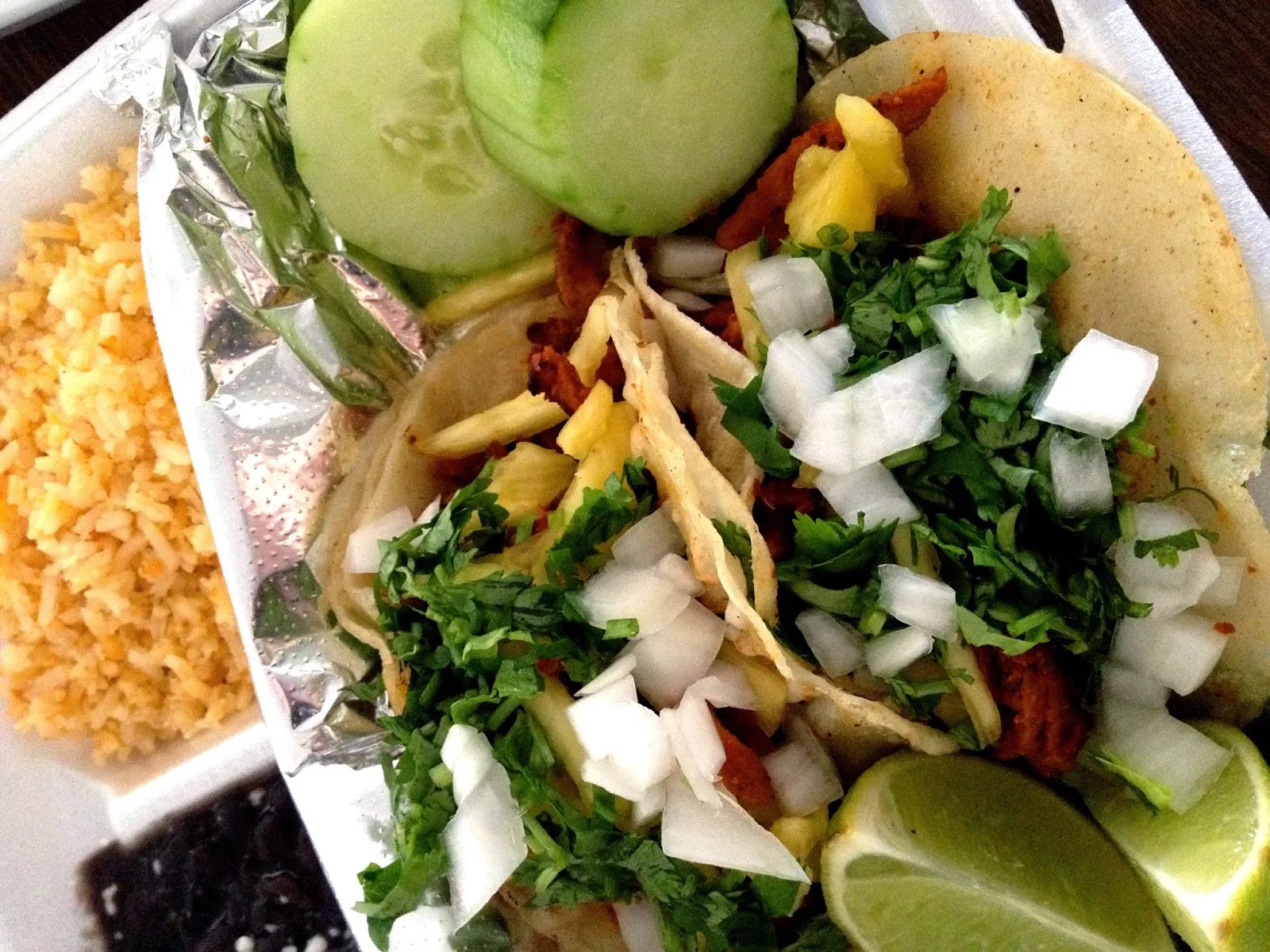 Tacos al Pastor with Guacamole Taquero