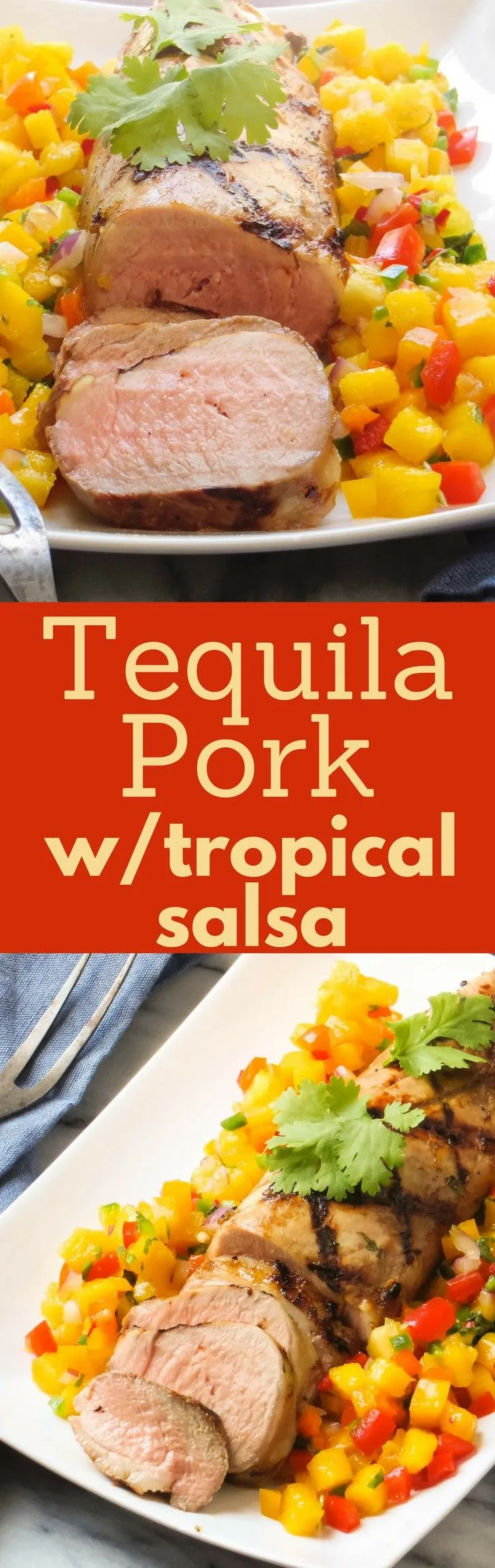 Tequila Pork with Tropical Salsa