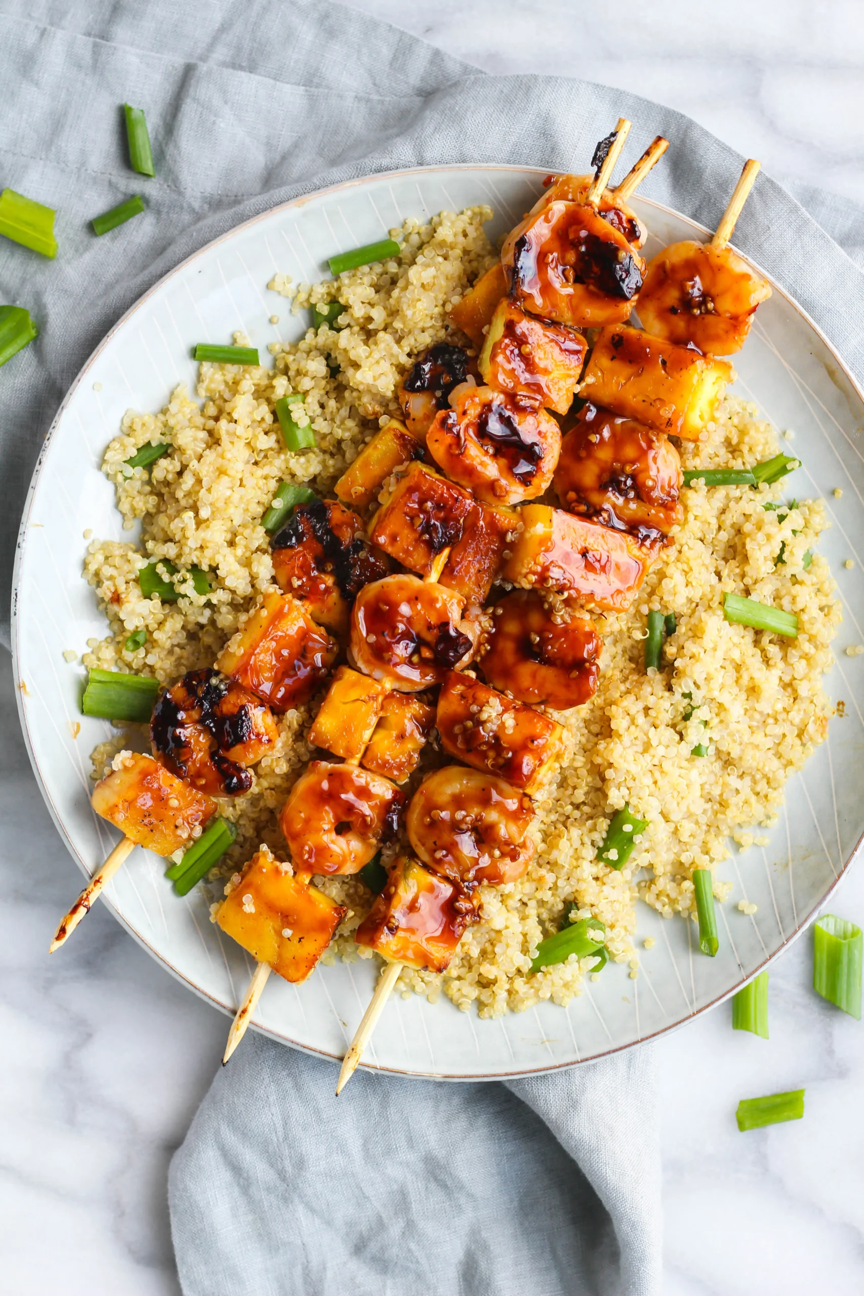 Teriyaki Shrimp Pineapple Skewers