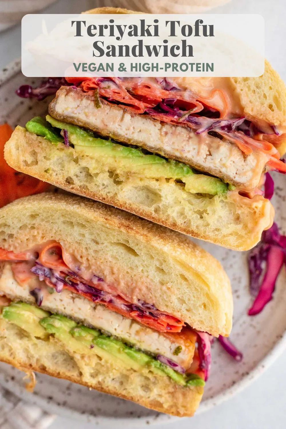 Teriyaki Tofu Sandwich with Herbed Tofu Dip