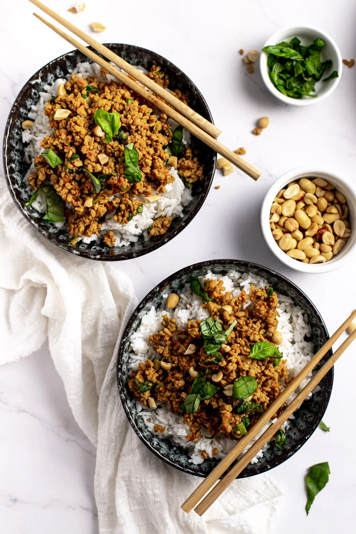 Thai Basil Tempeh Stir Fry