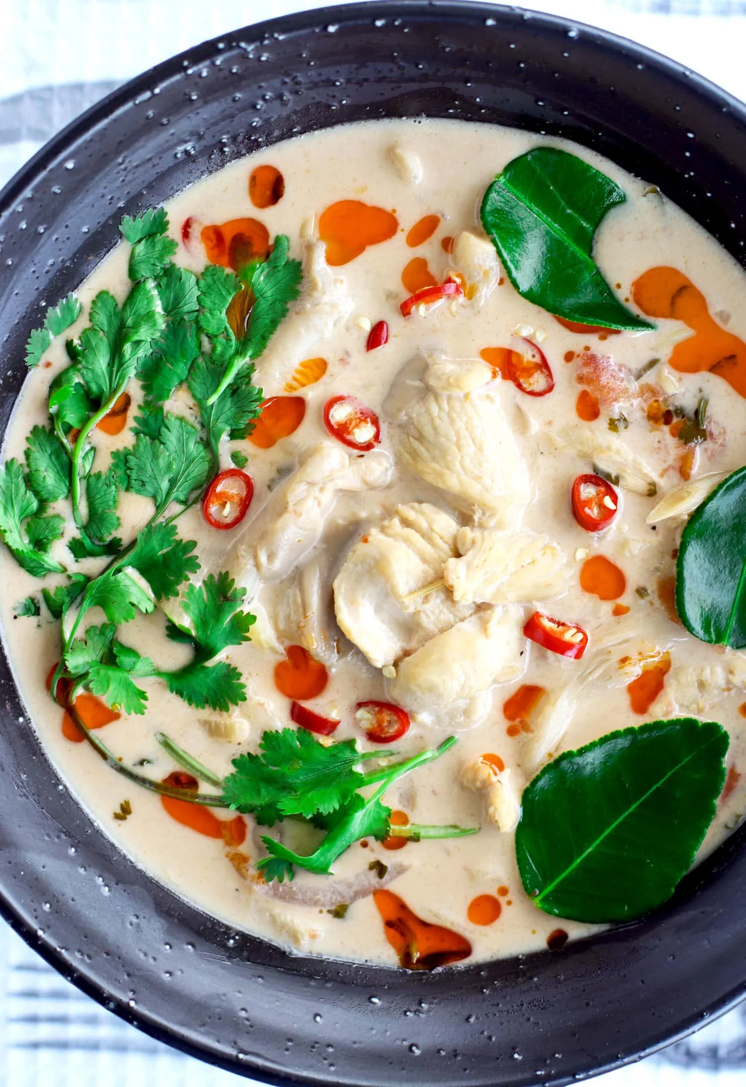 Thai Chicken Soup with Coconut Milk Tom Kha Gai