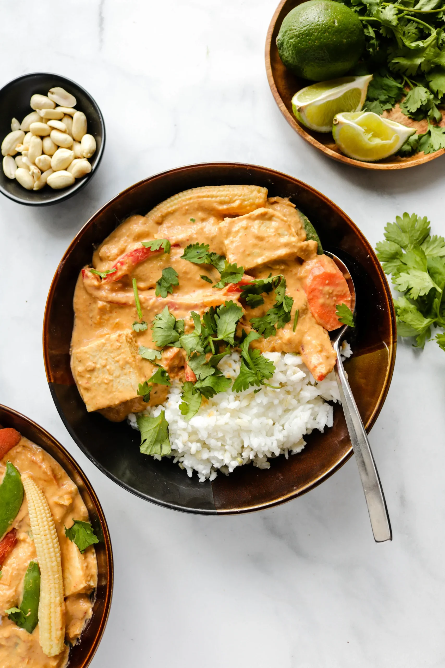 Thai Red Curry Chickpeas with Coconut Cream