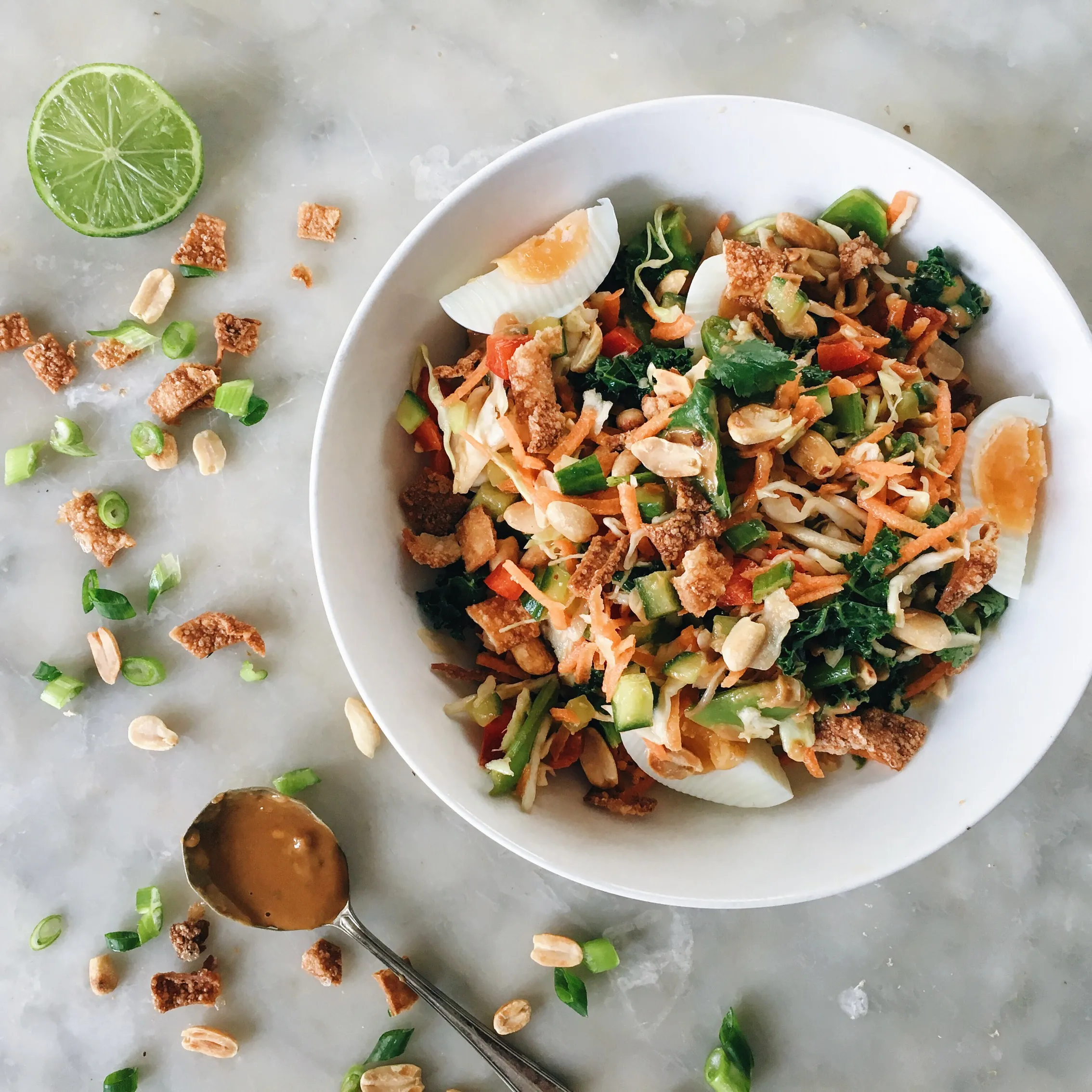 Thai Salad with Peanut Lime Dressing