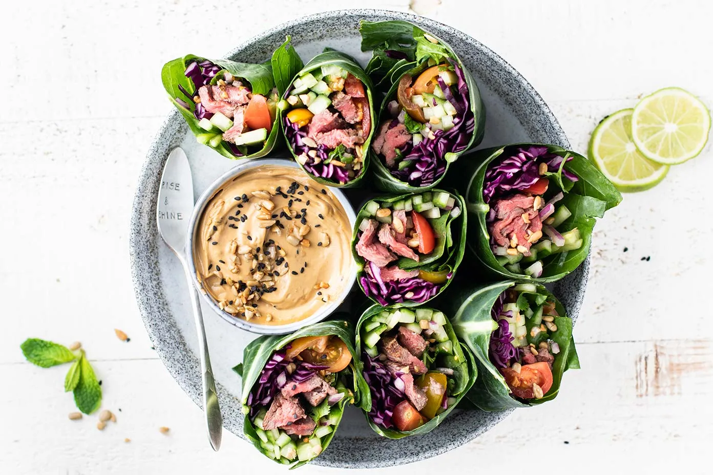 Thai Steak Salad Wraps