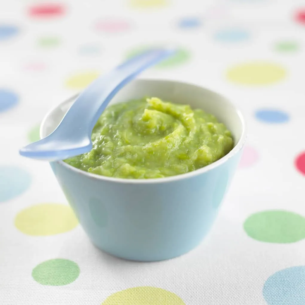 Three Baby Purees: Chicken Puree, Potato Leek, Pea Puree