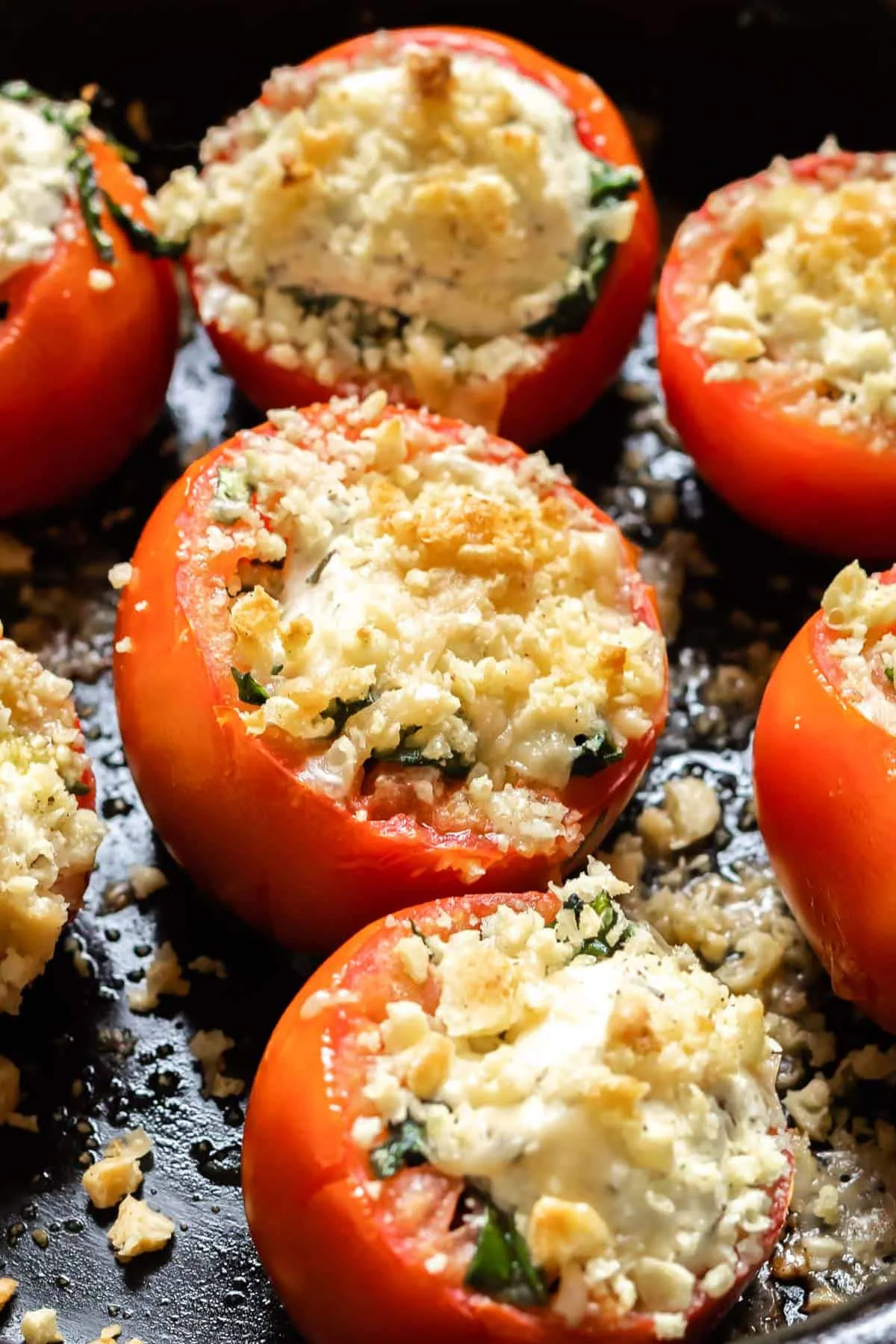 Three Cheese Baked Tomatoes