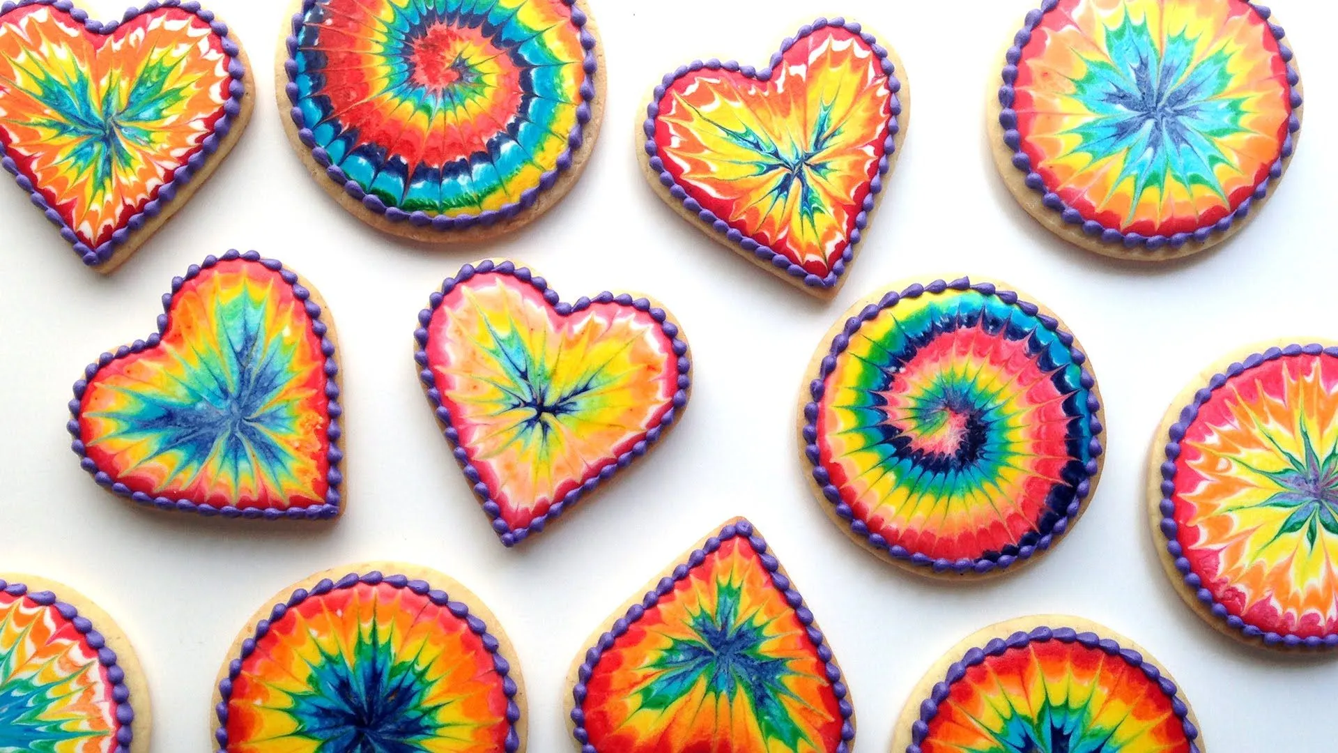 Tie Dye Sugar Cookies