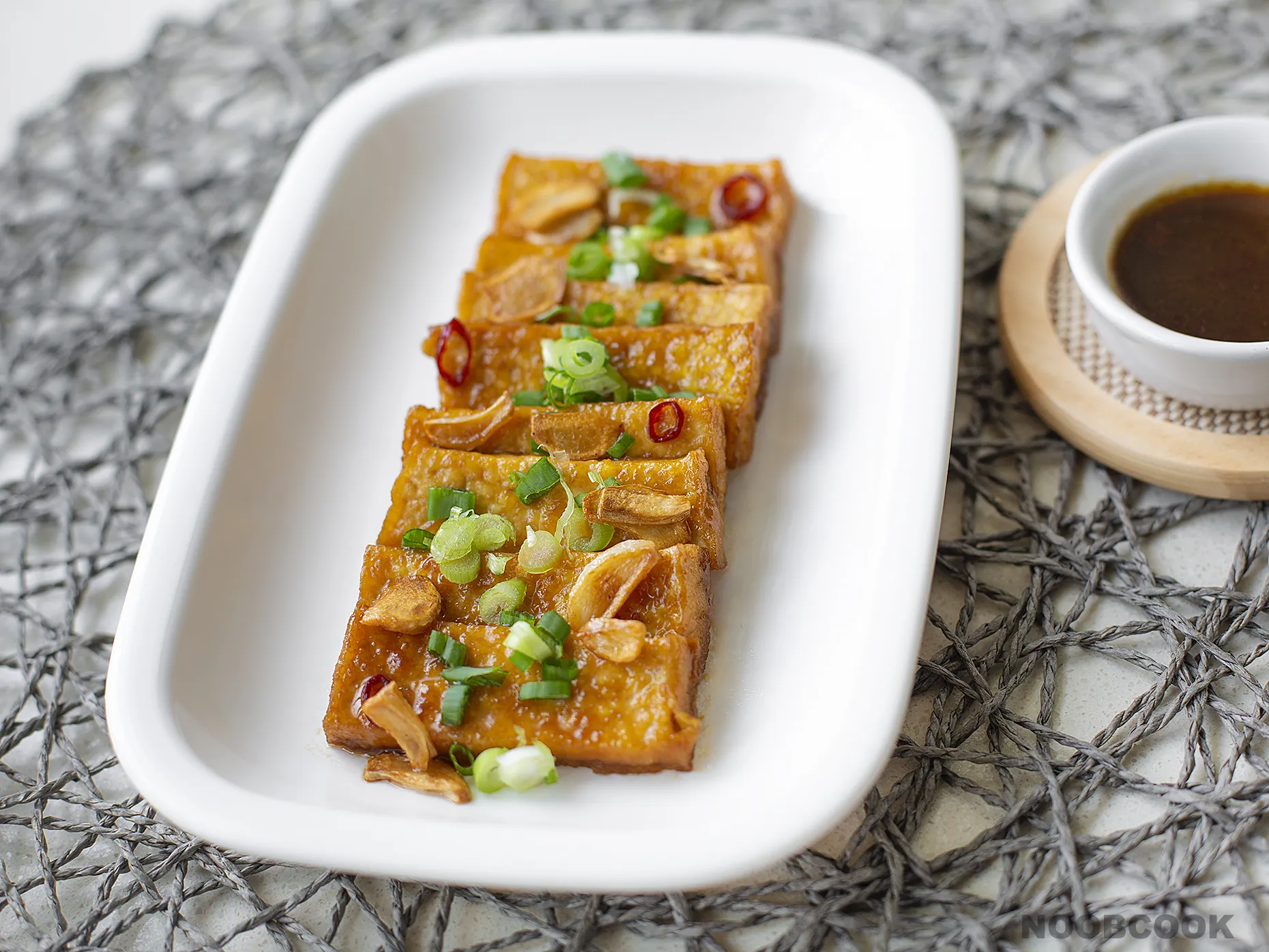 Tofu Frittata with Teriyaki Sauce