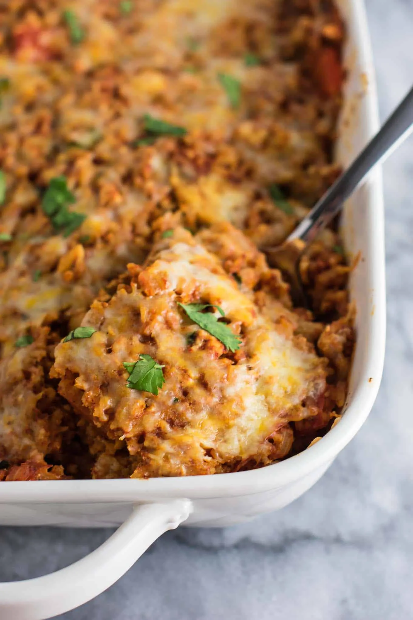 Tofu and Cheesy Rice Casserole