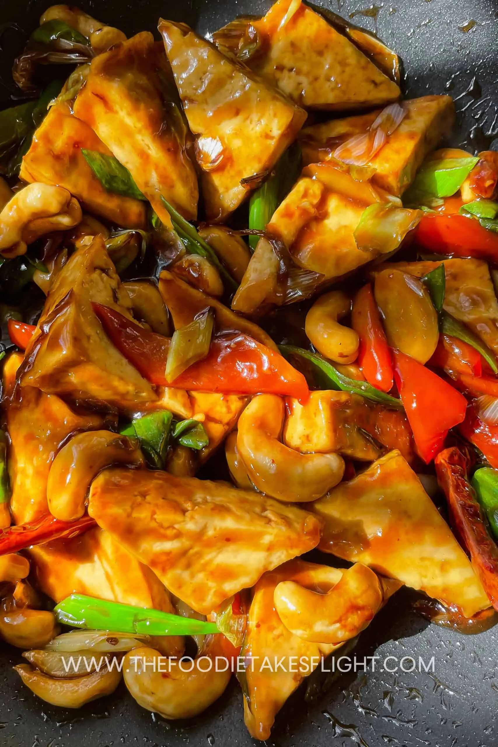 Tofu and Pepper Stir Fry with Cashews