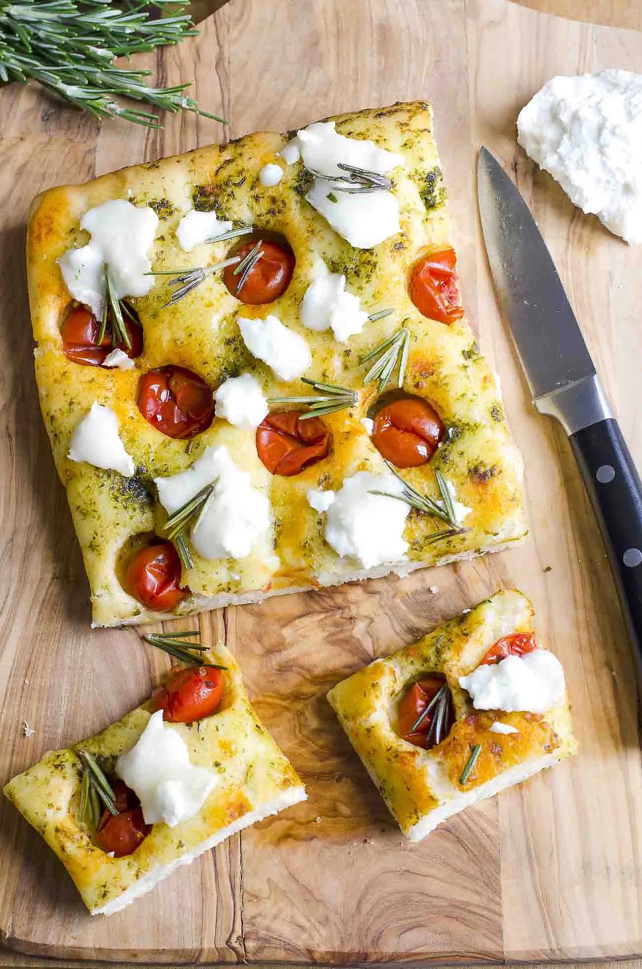 Tomato Basil Focaccia Bread