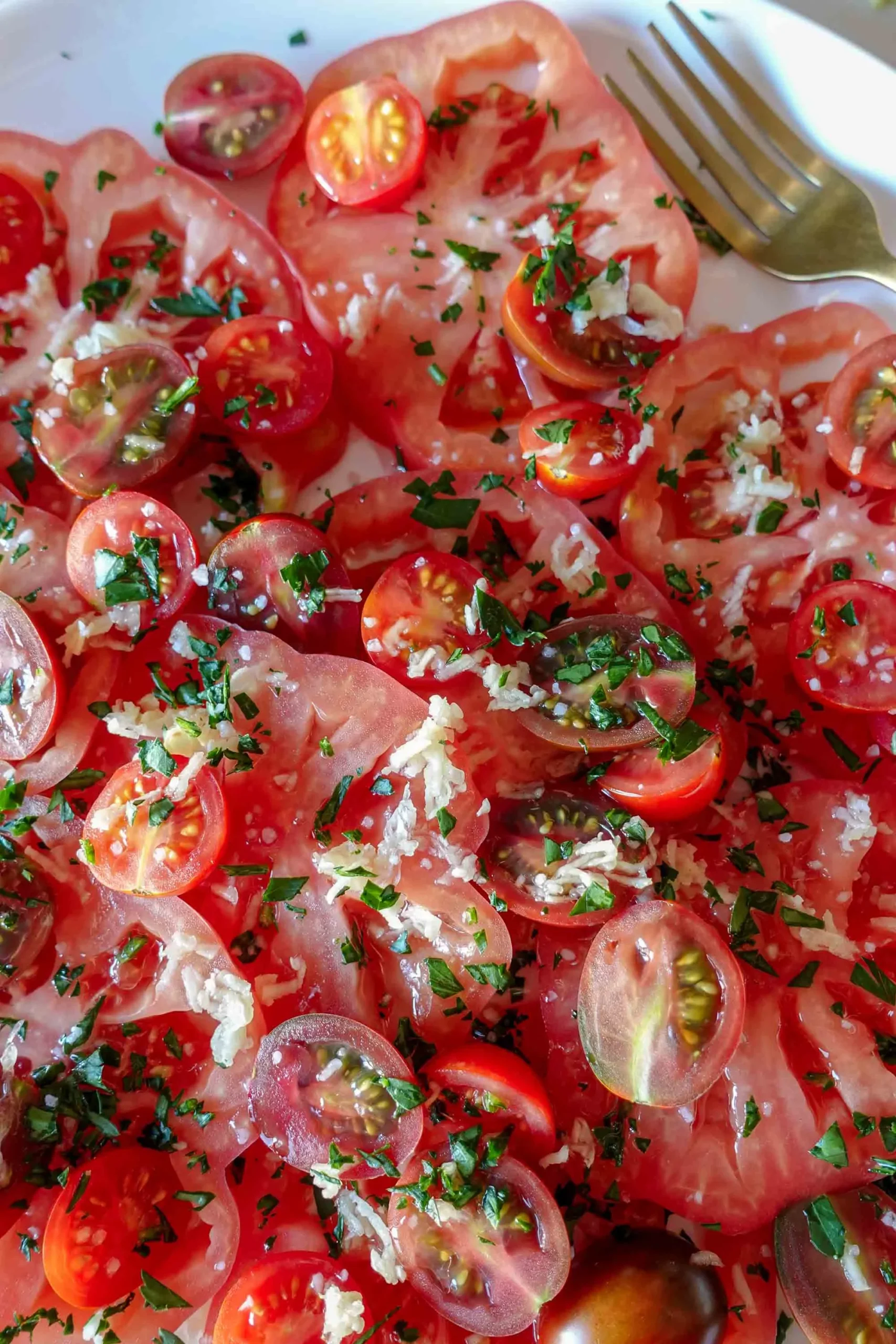 Tomato Salad with Crispy Garlic