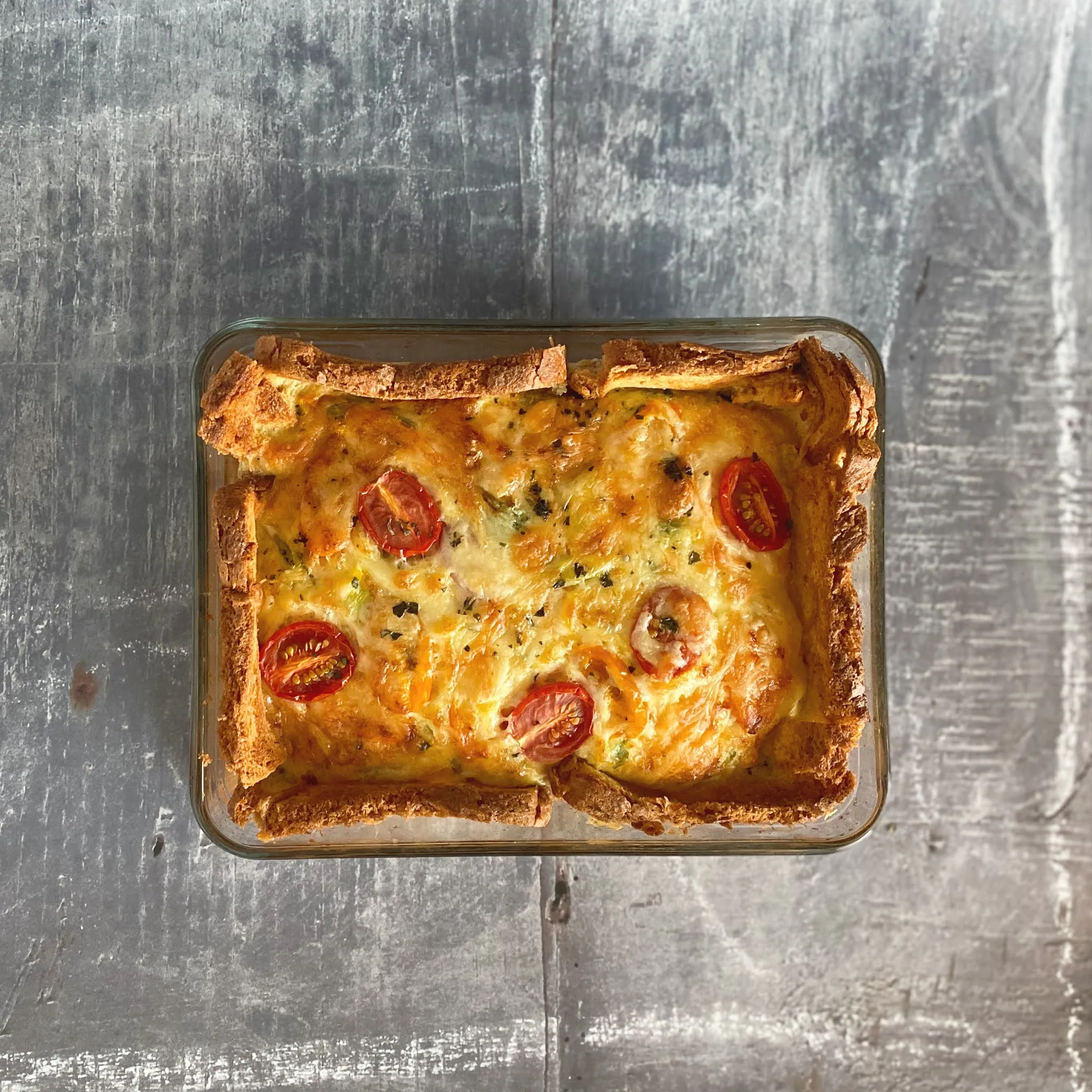 Tomato Spring Onion Quiche