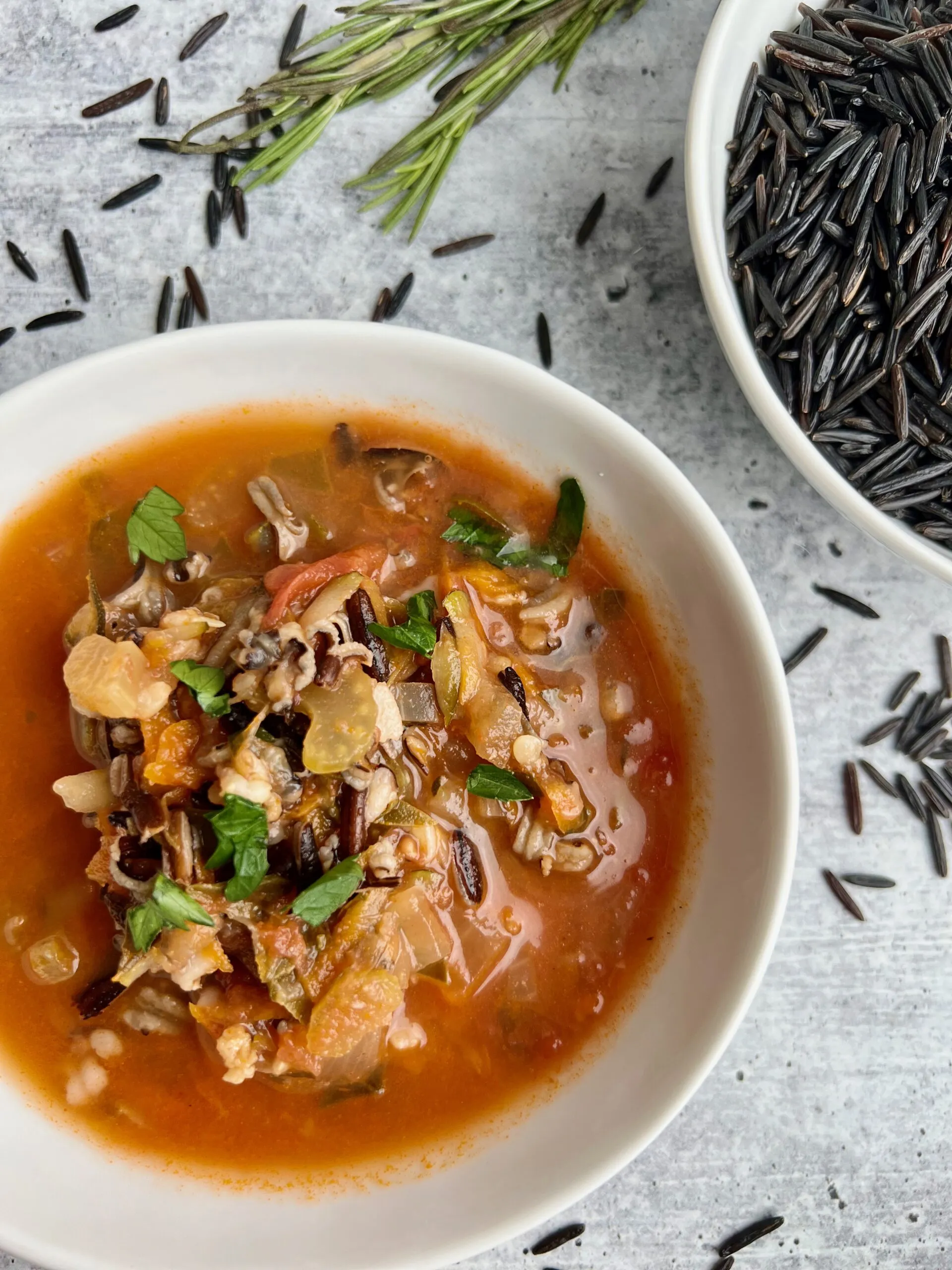 Tomato Wild Rice Soup