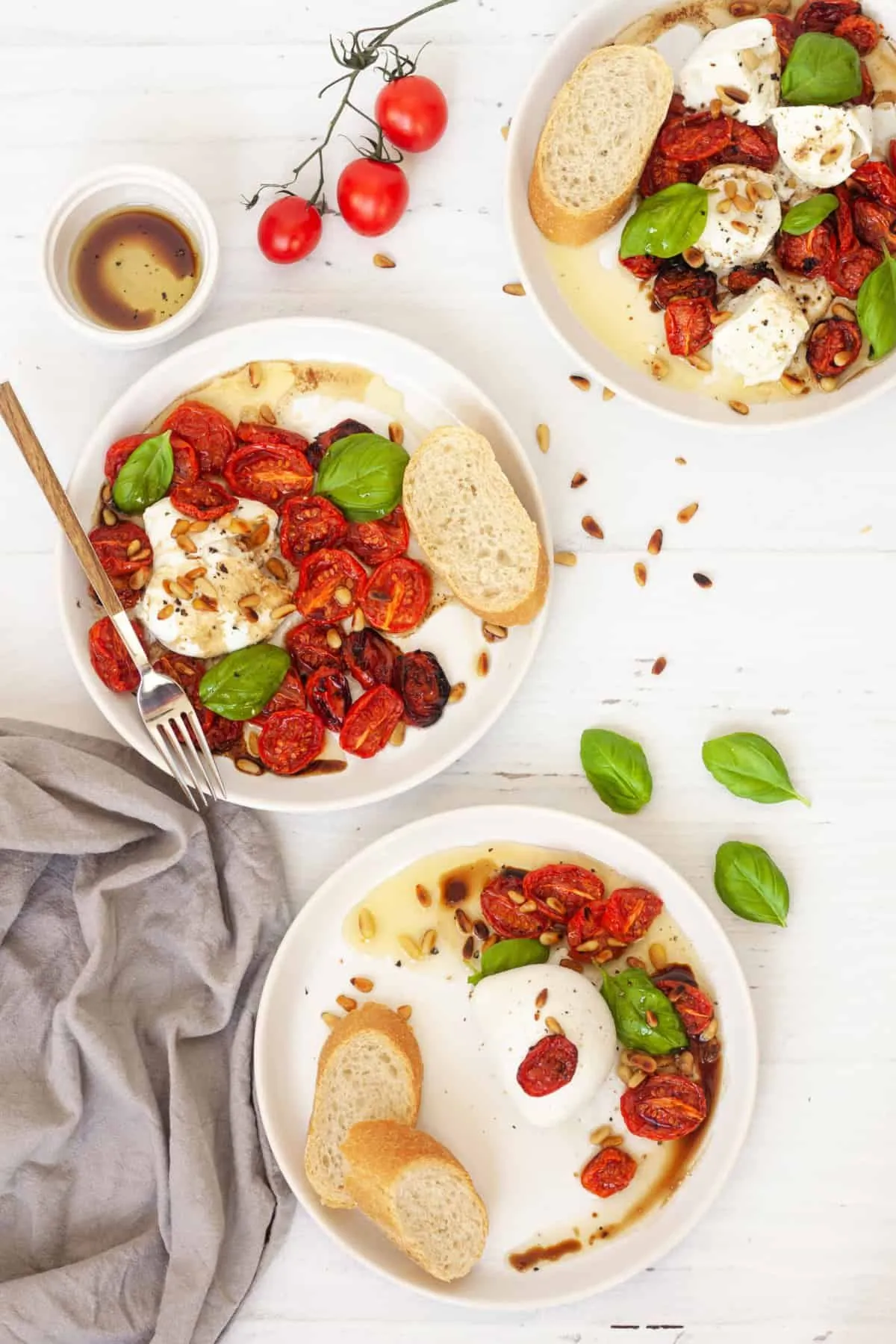 Tomato and Mozzarella Sauce with Penne and Pine Nuts