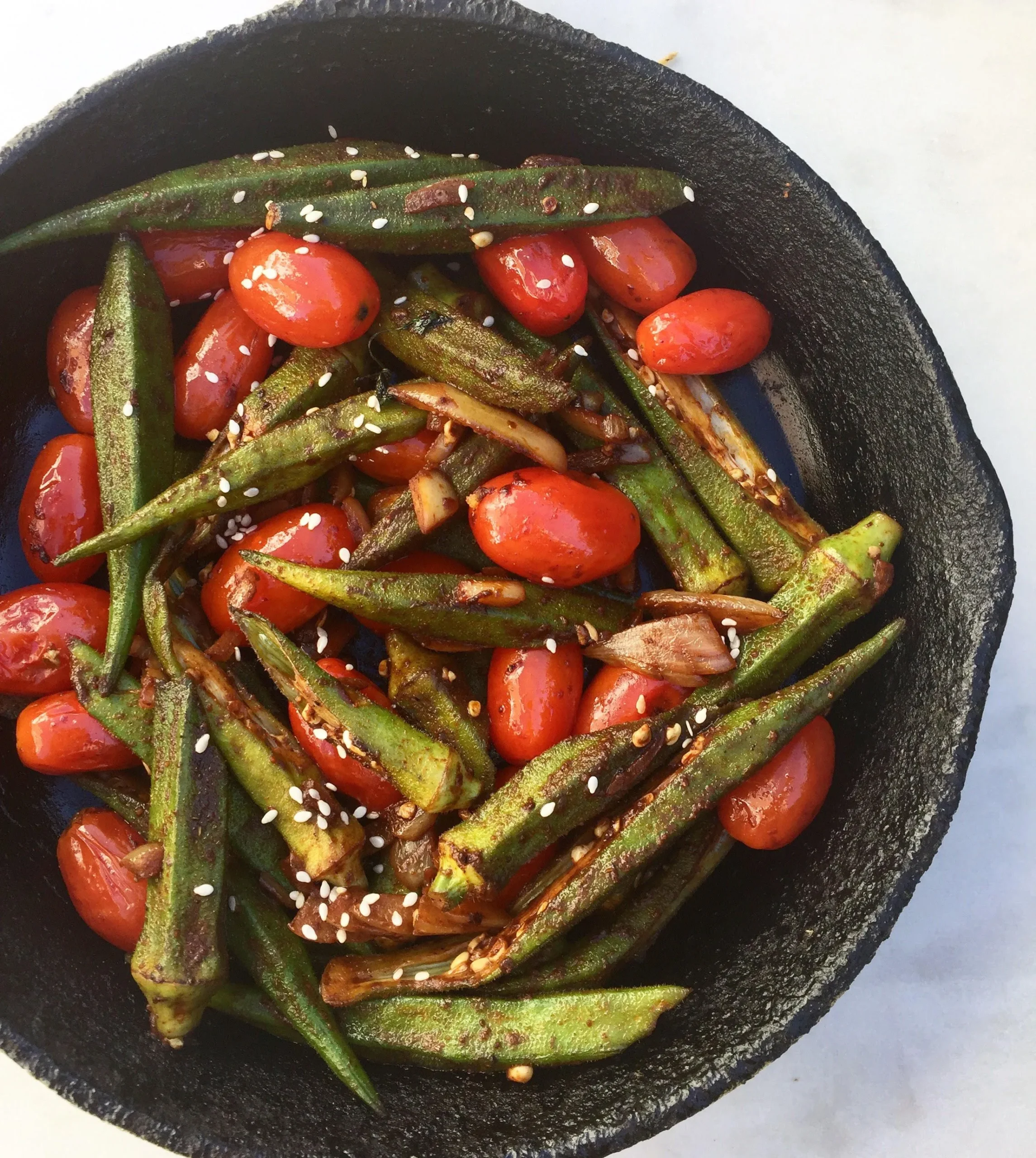 Tomato and Okra Salad