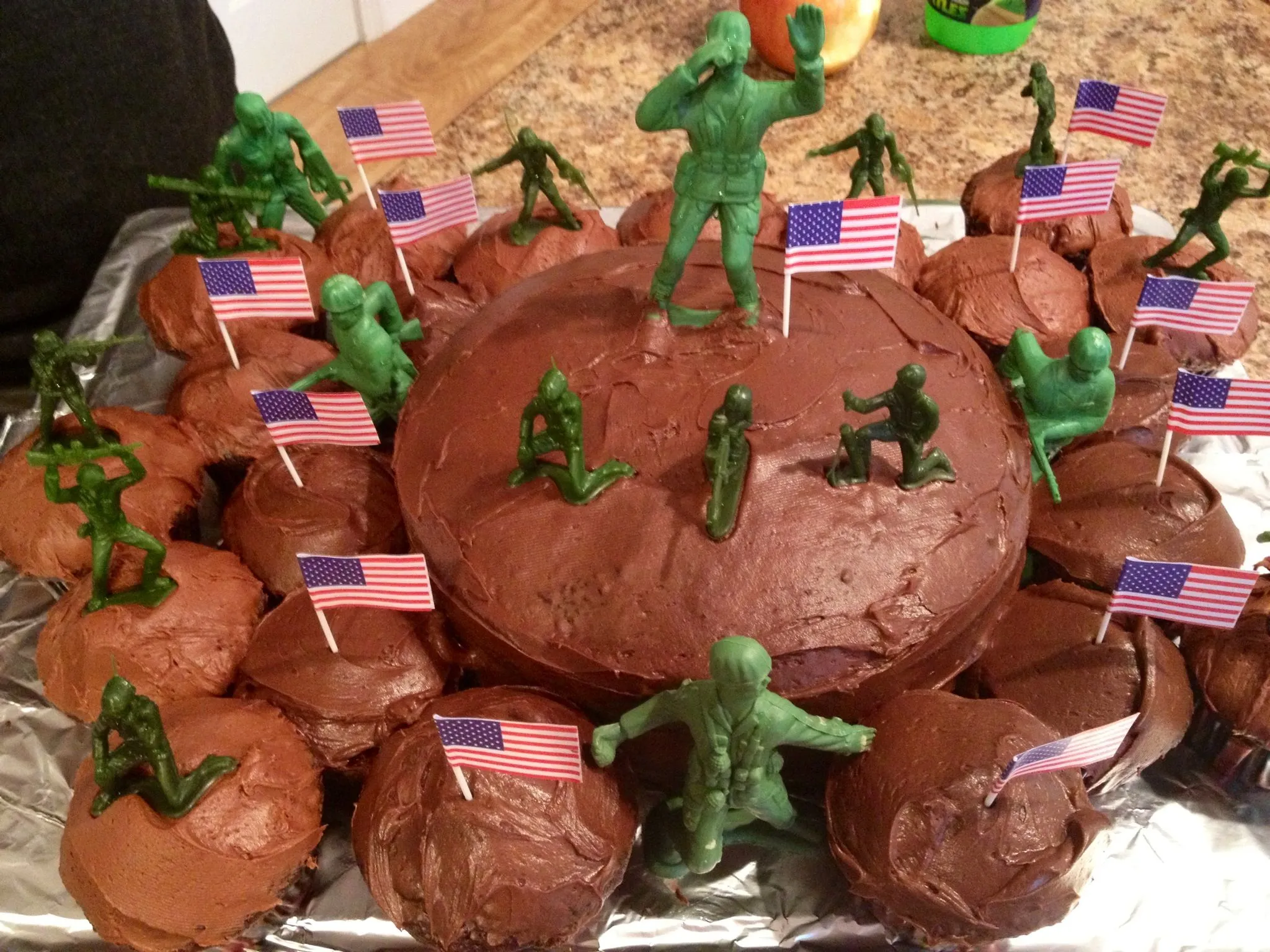 Toy Soldier Frosted Brownies