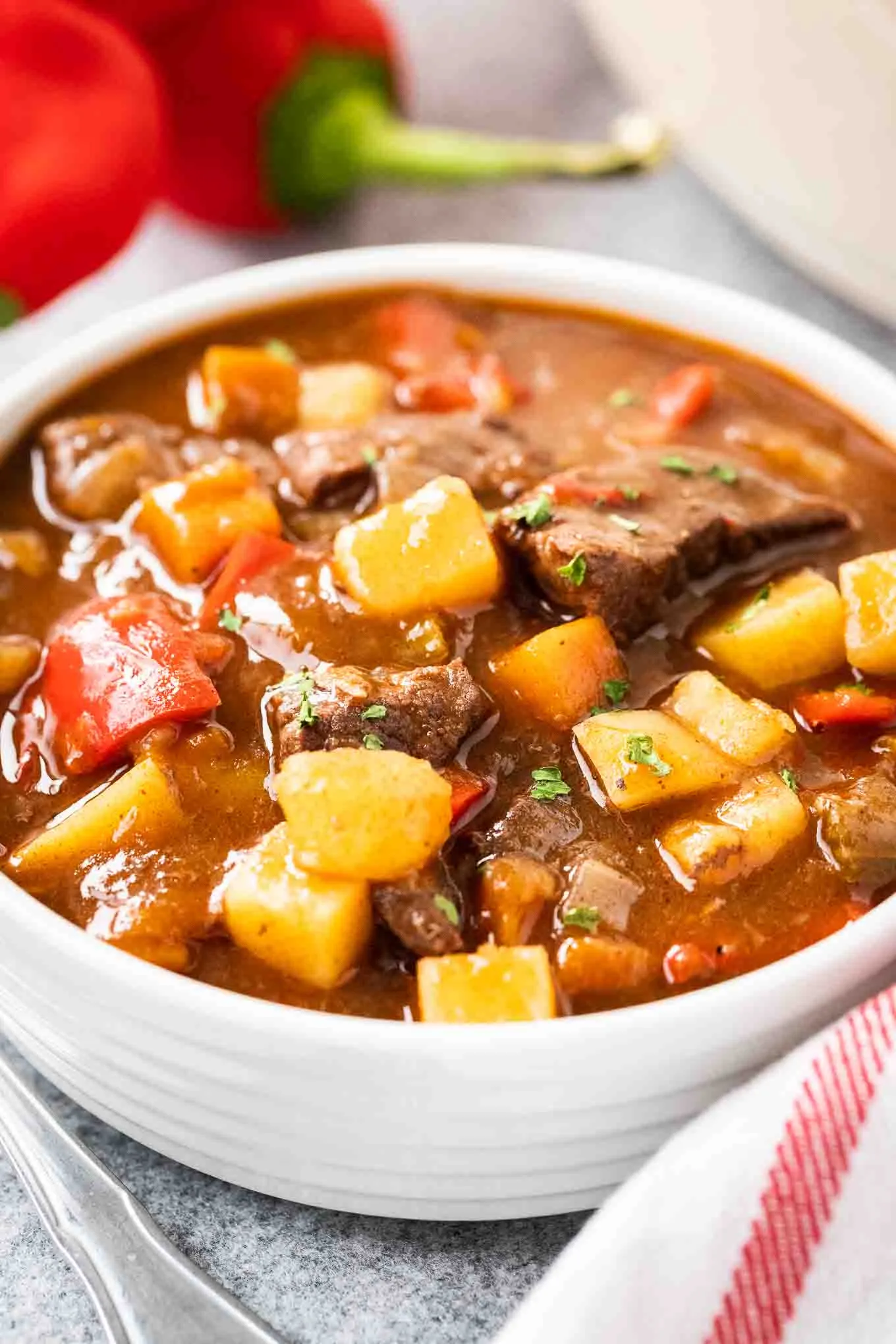 Traditional Hungarian Goulash (Gulyás)