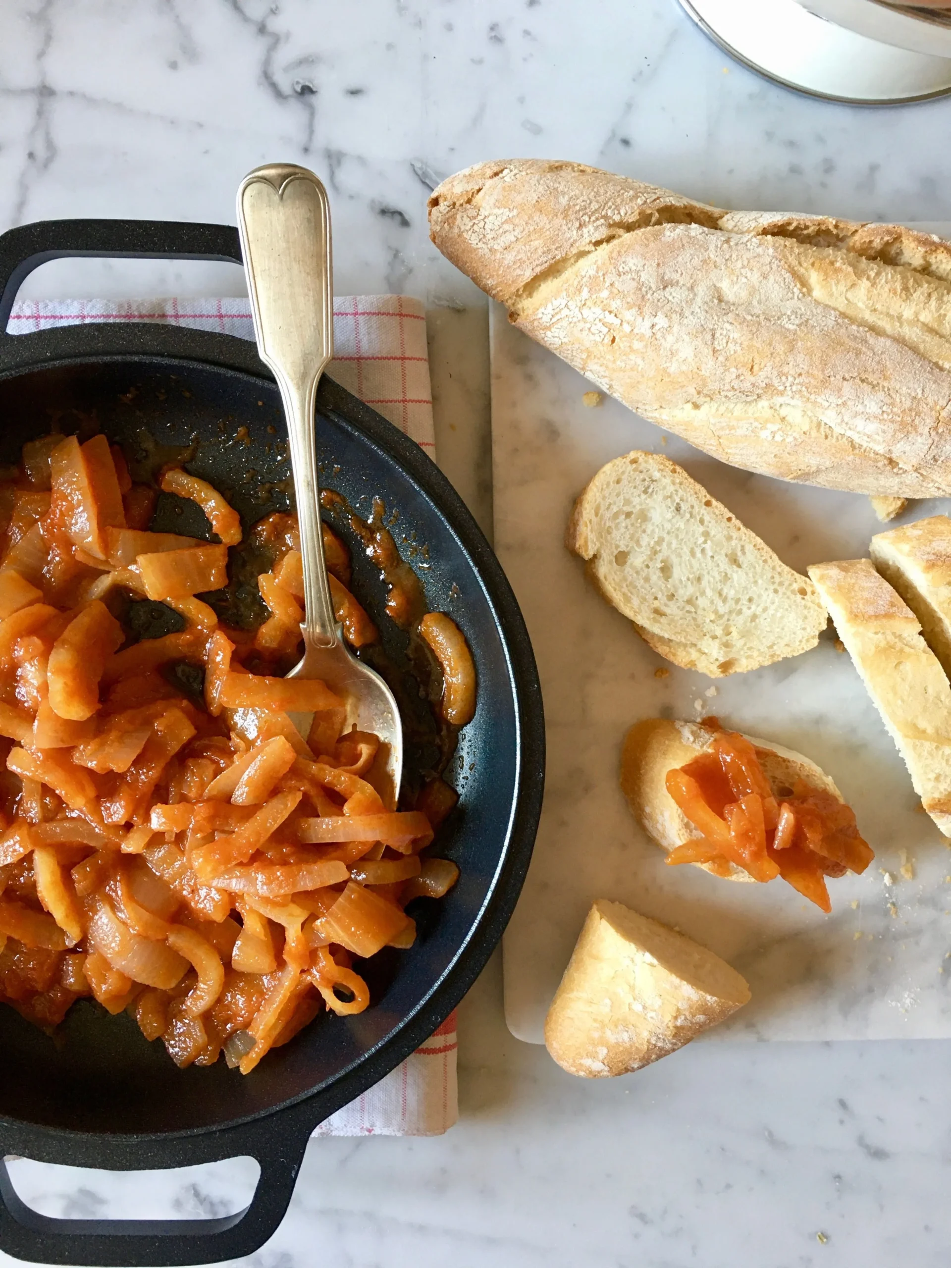 Traditional Italian Friggione Stewed Onions and Tomatoes