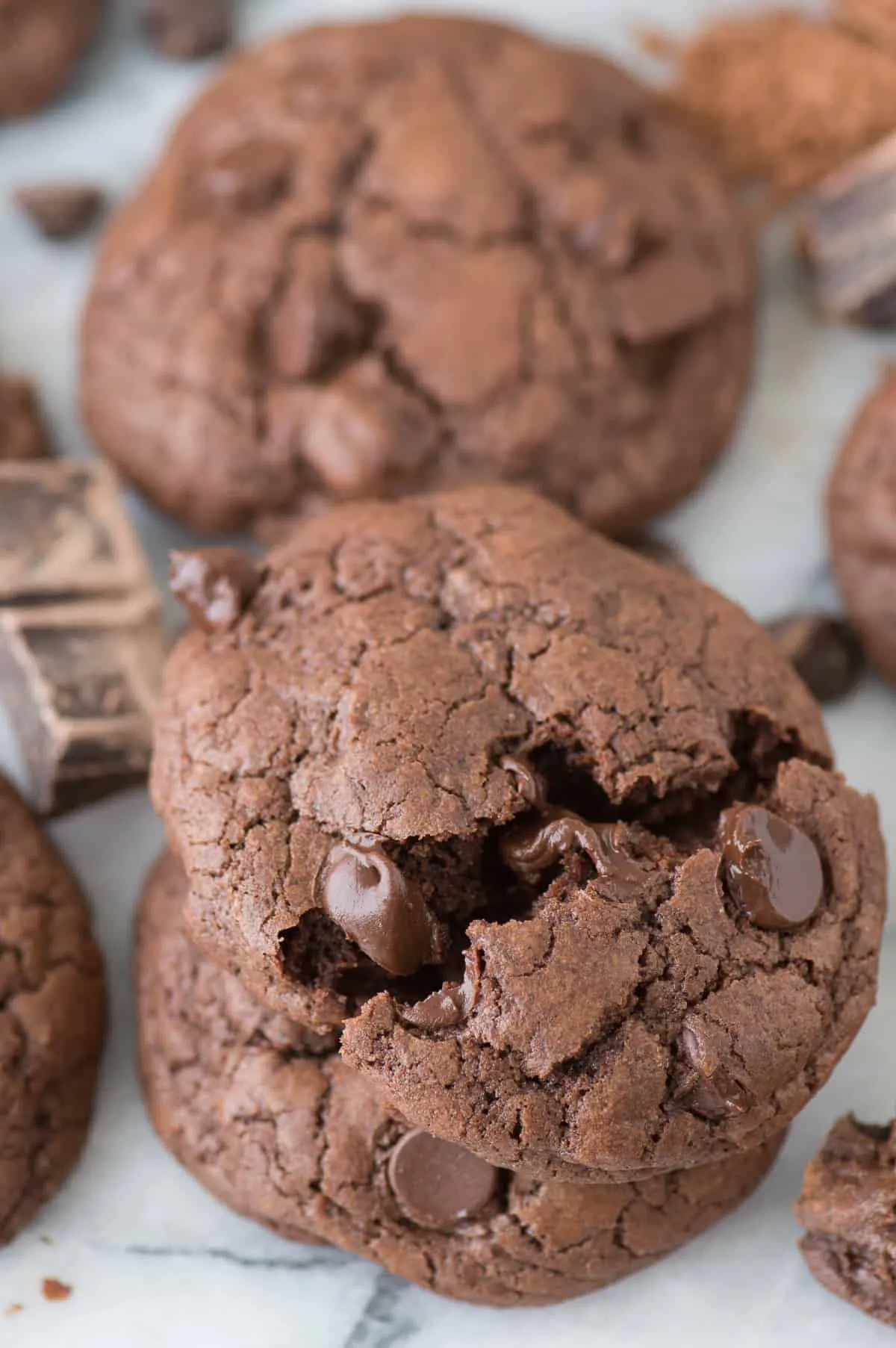 Triple Chocolate Drop Cookies