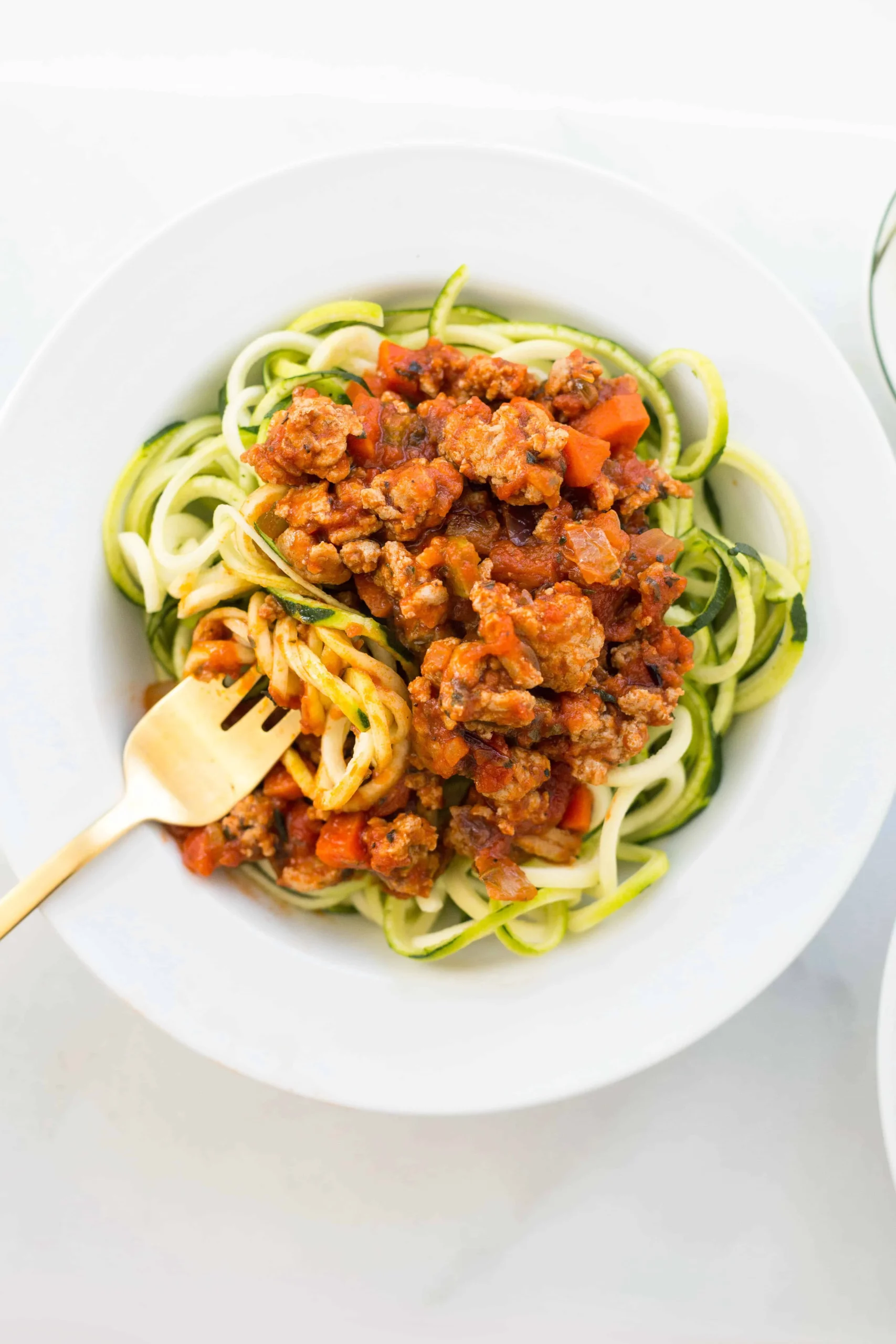 Turkey Meat Sauce and Zucchini Noodles