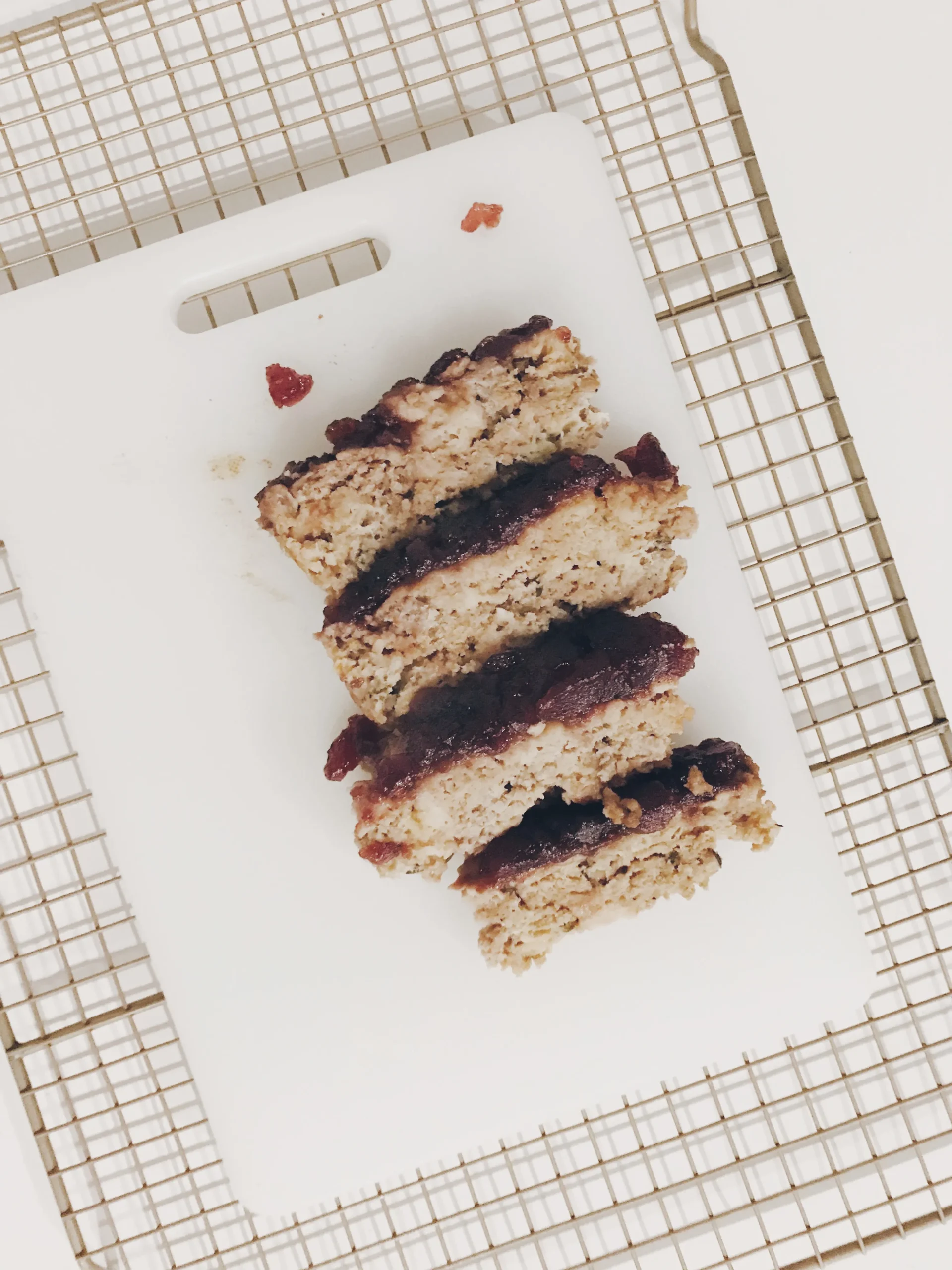 Turkey Meatloaf with Cranberry Glaze Mixed Beans Almondine