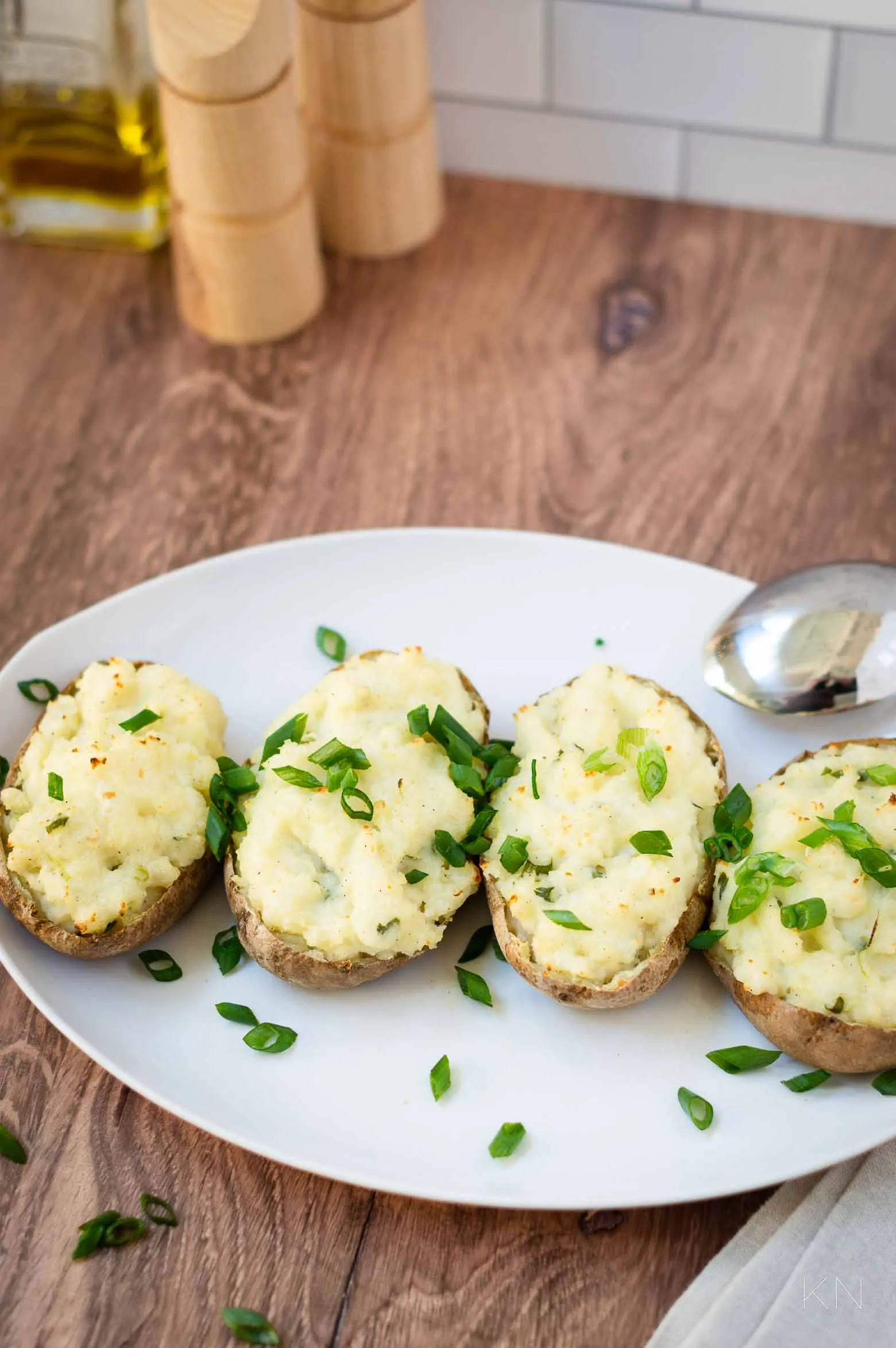 Twice Baked Potatoes with Garlic Geiger