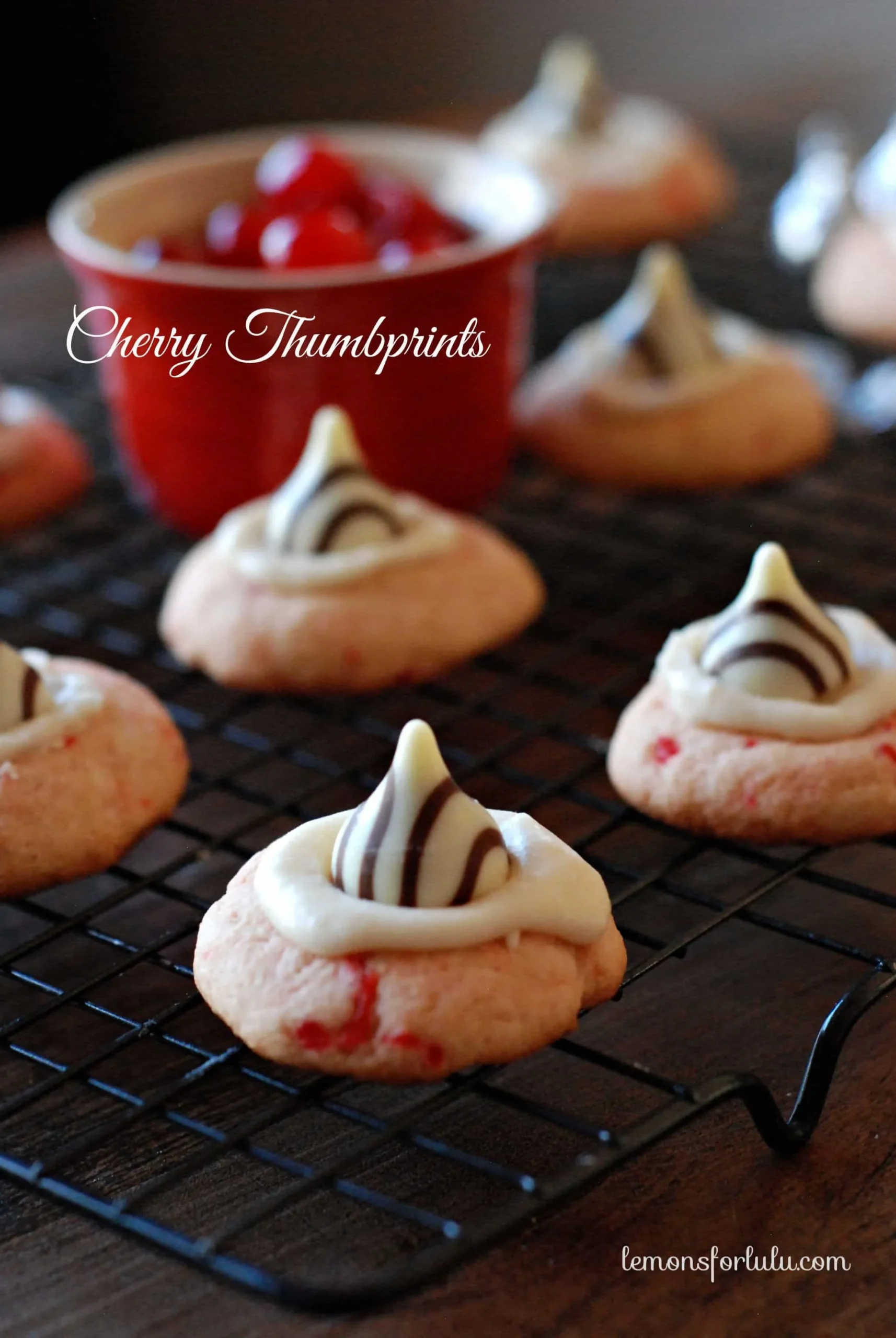 Valentine Thumbprint Kiss Cookies