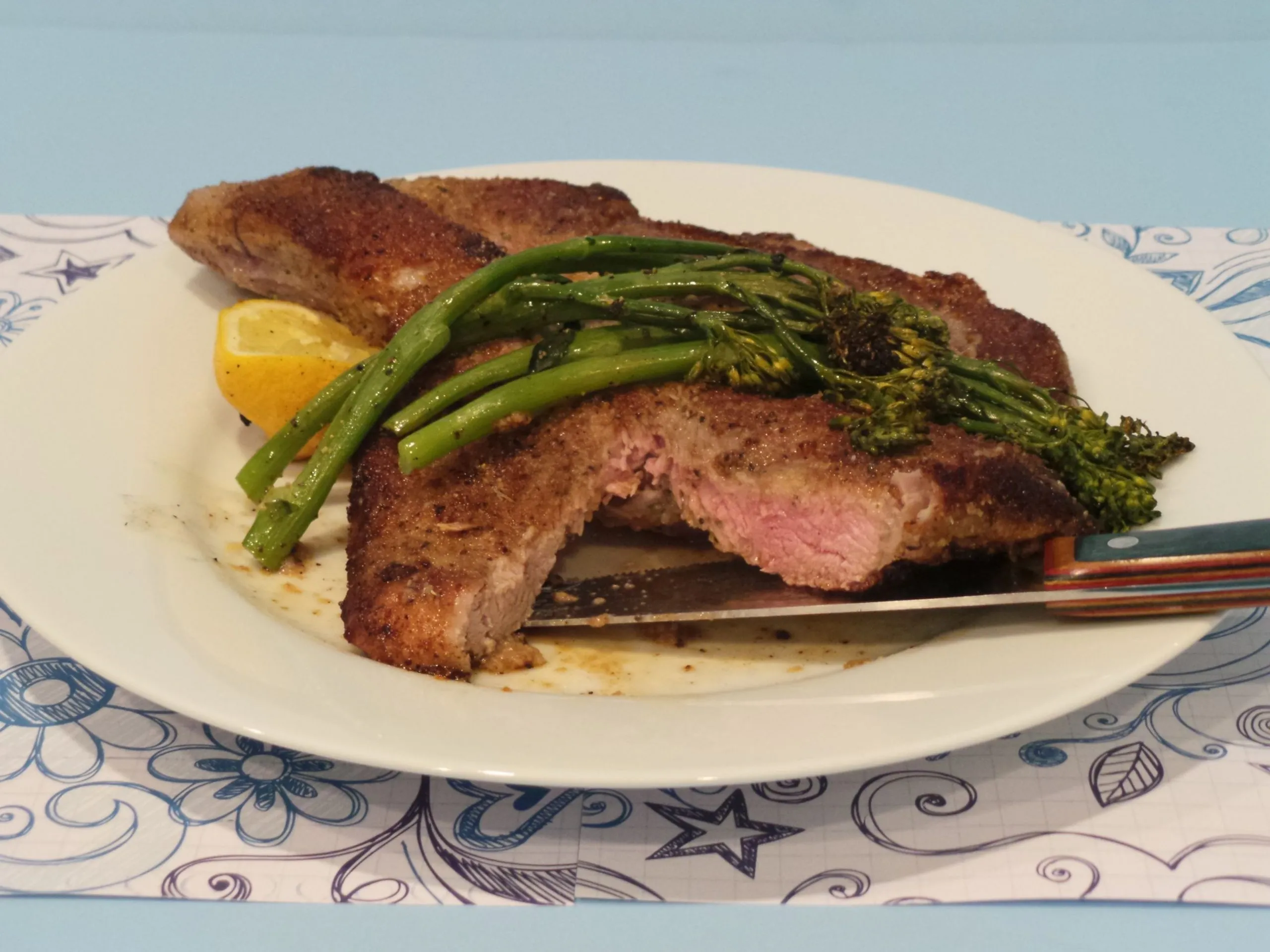 Veal Chop Milanese with Tomato and Basil Vinaigrette