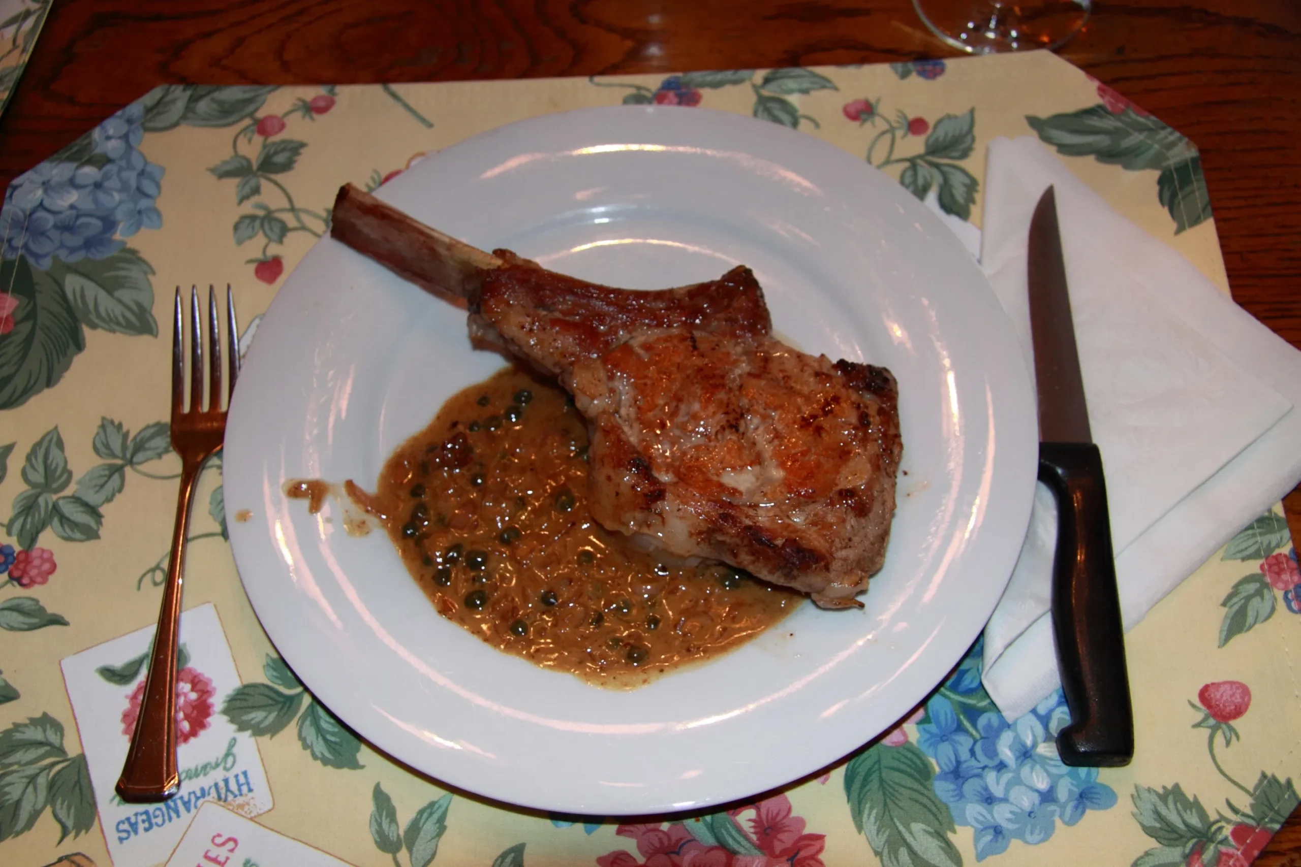 Veal Chops Capers Cream