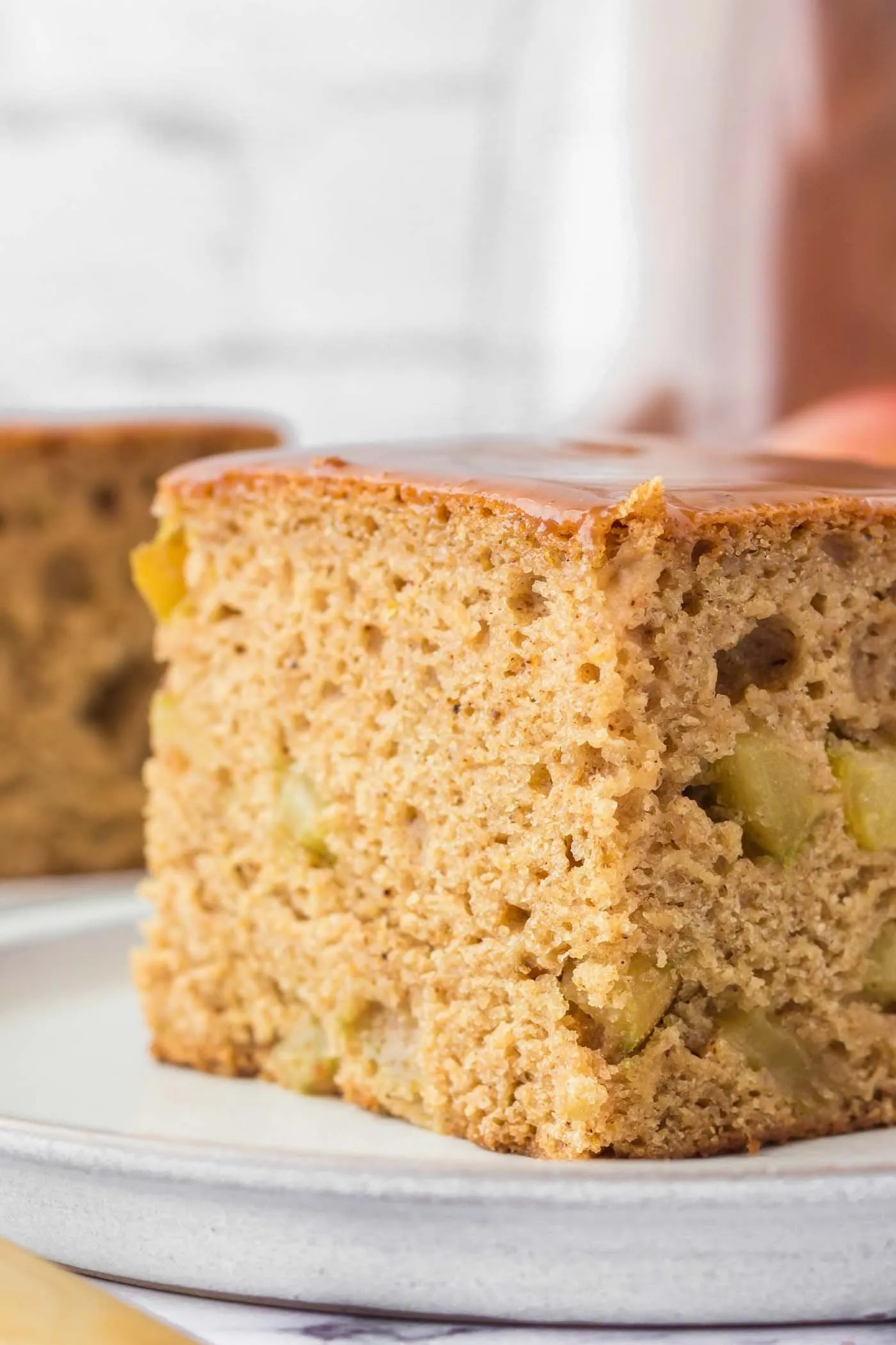 Vegan Apple Cake with Caramel Drizzle