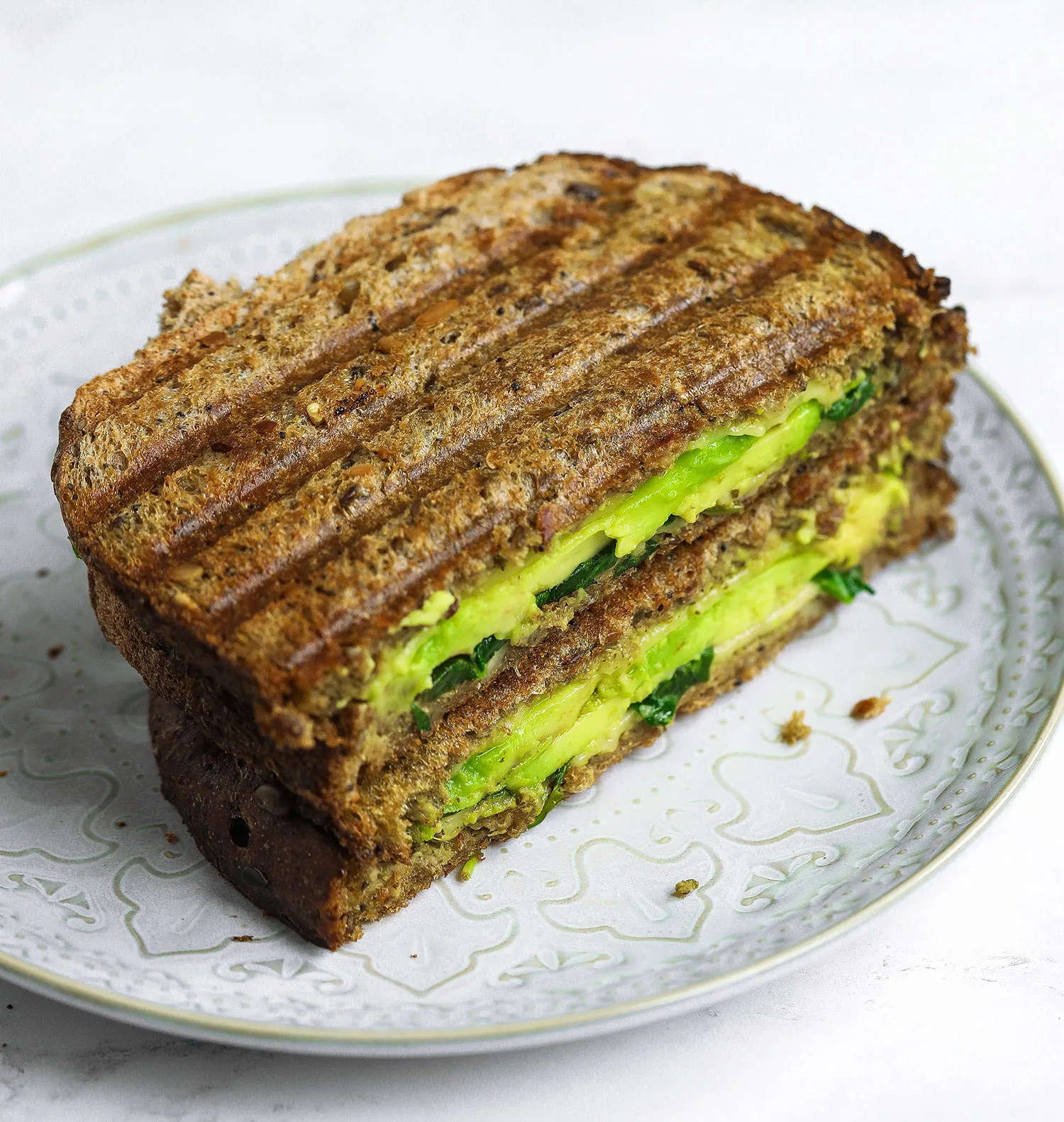 Vegan Avocado Pesto Grilled Cheese