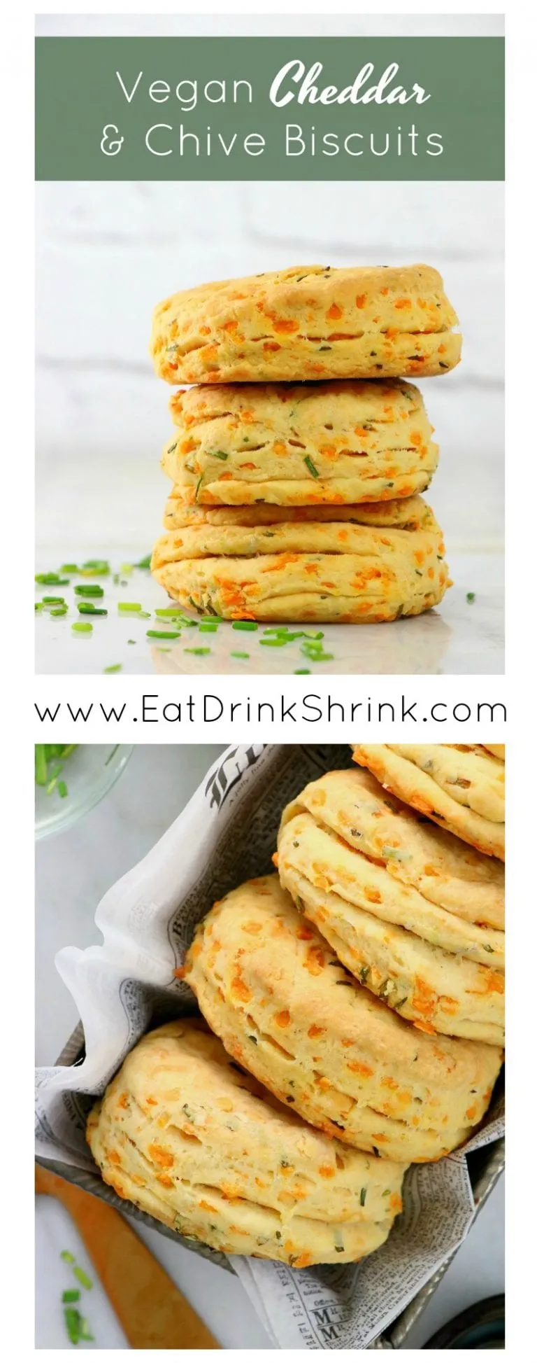 Vegan Cheddar and Chive Biscuits