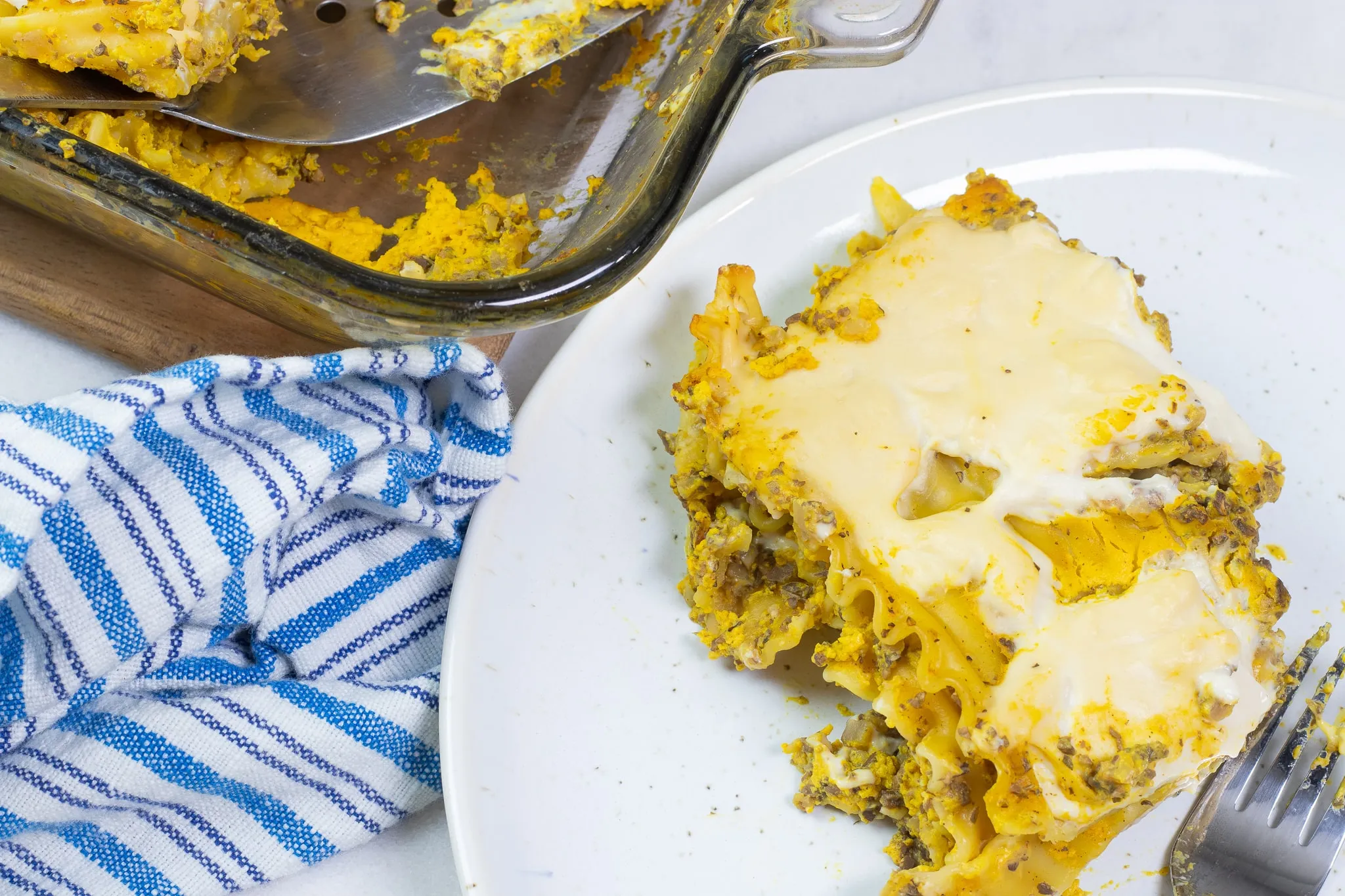 Vegan Cheesy Pumpkin Lasagna Bake