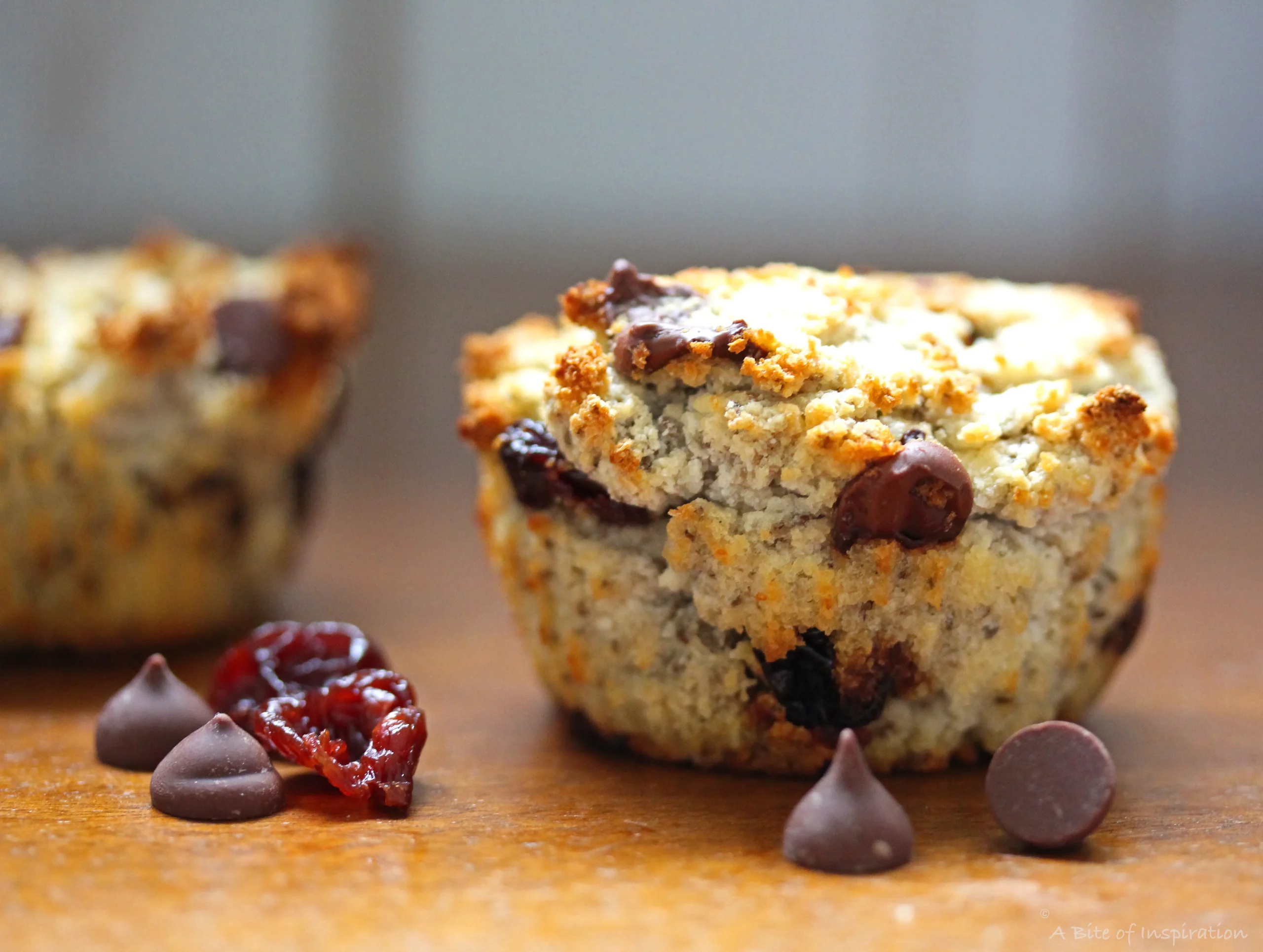 Vegan Cherry Dark Chocolate Chip Muffins