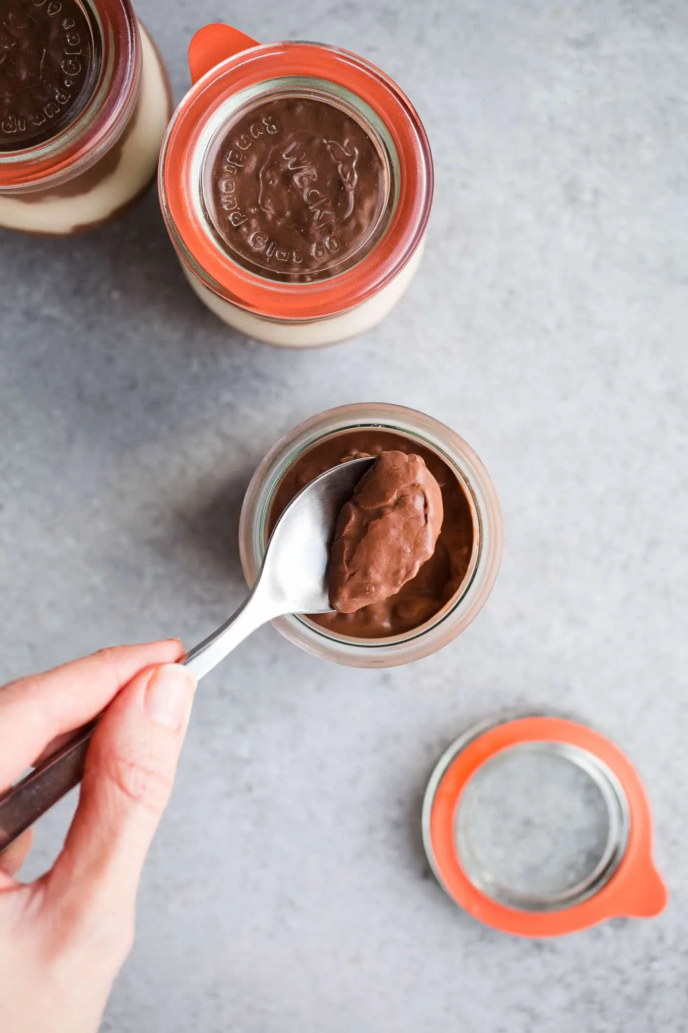 Vegan Chocolate Vanilla Pudding Cups