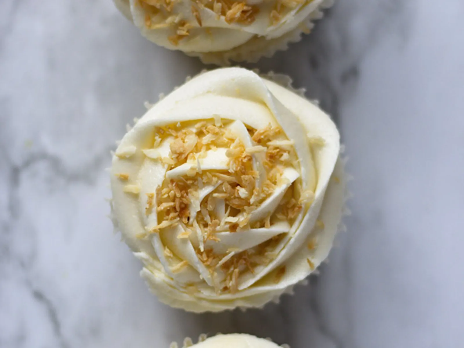 Vegan Coconut Cupcakes with Vegan Whipped Cream Frosting