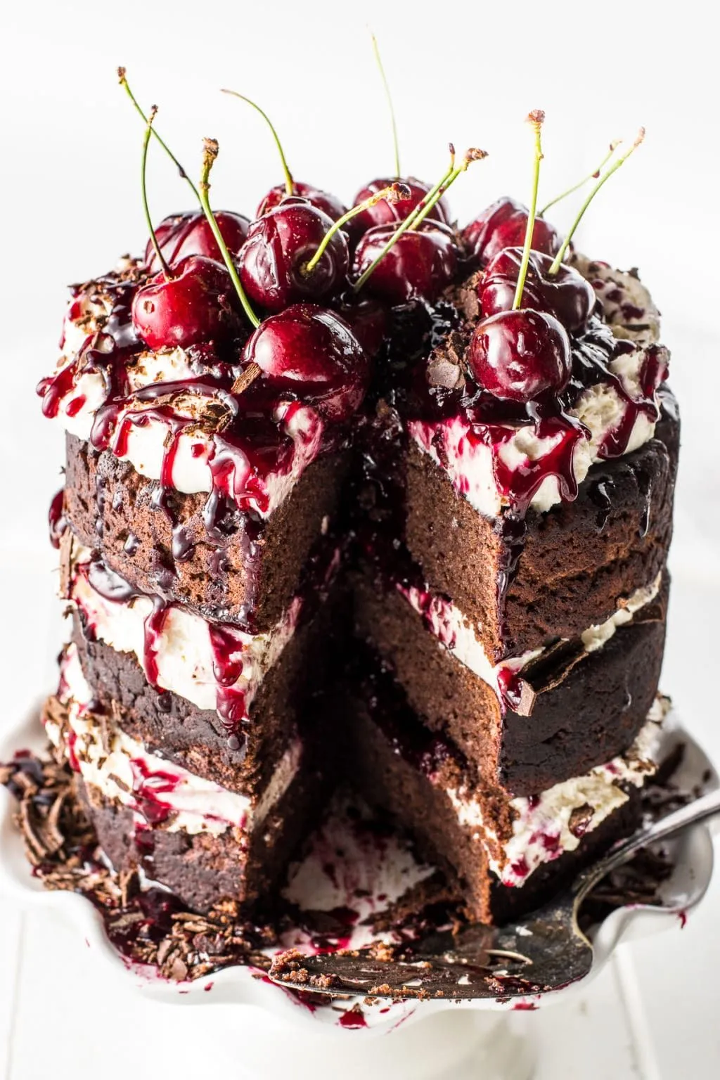 Vegan Dark Chocolate Cherry Cake